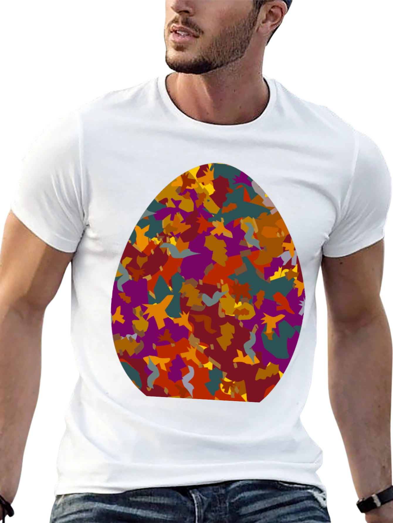Abstract Egg Graphic T-Shirt