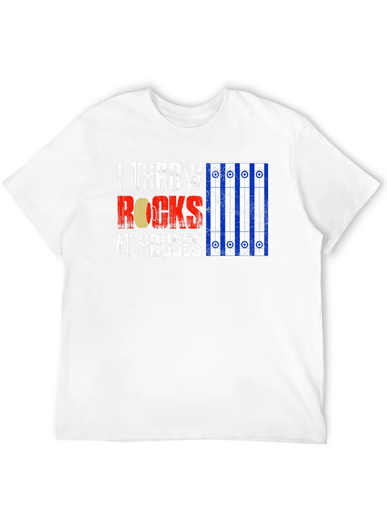 I Throw Rocks at Houses Curling T-Shirt