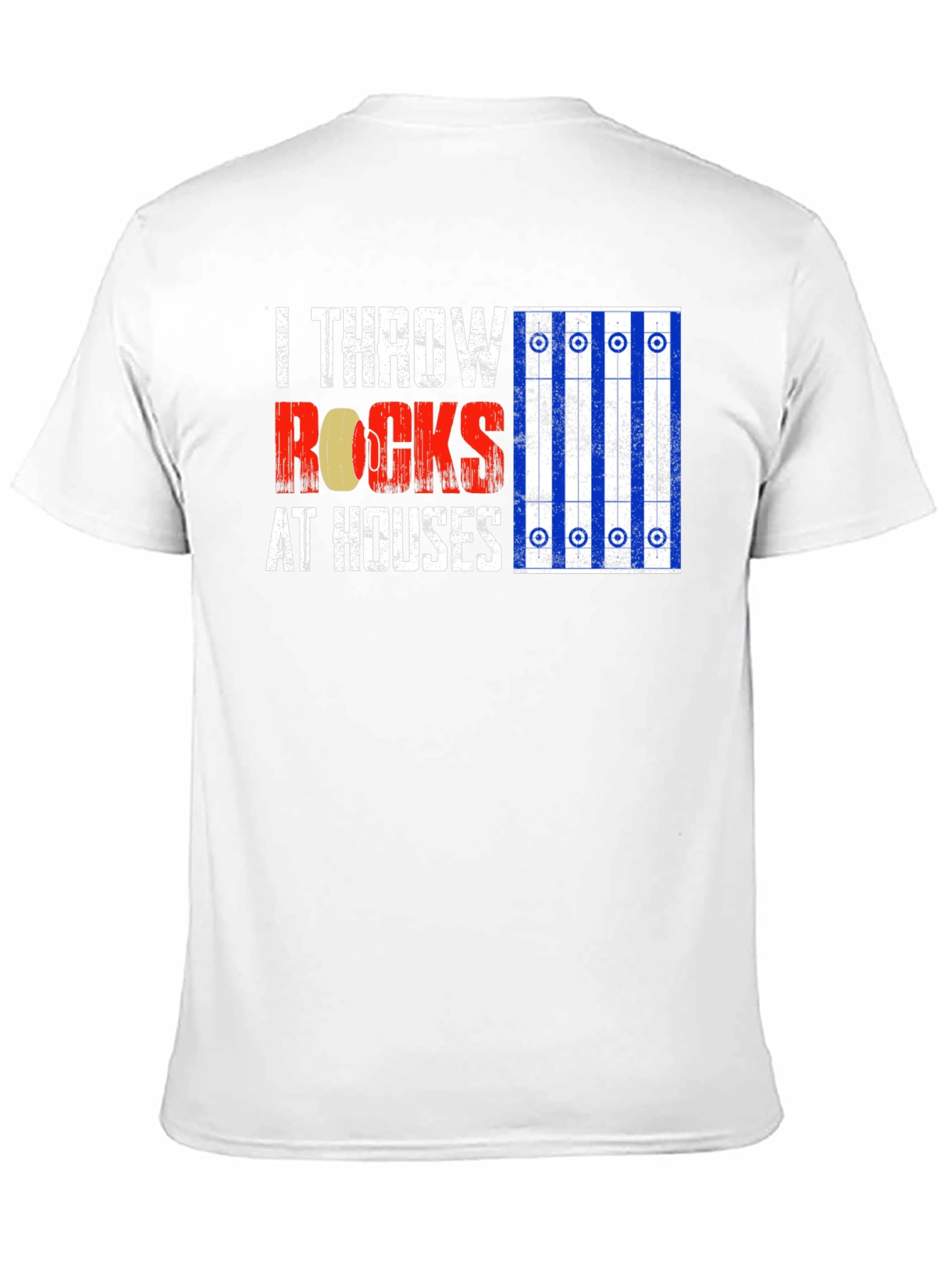 I Throw Rocks at Houses Curling T-Shirt