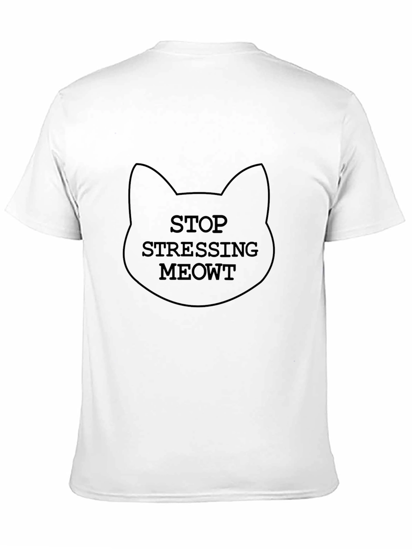 Stop Stressing Meowt Black Graphic Tee