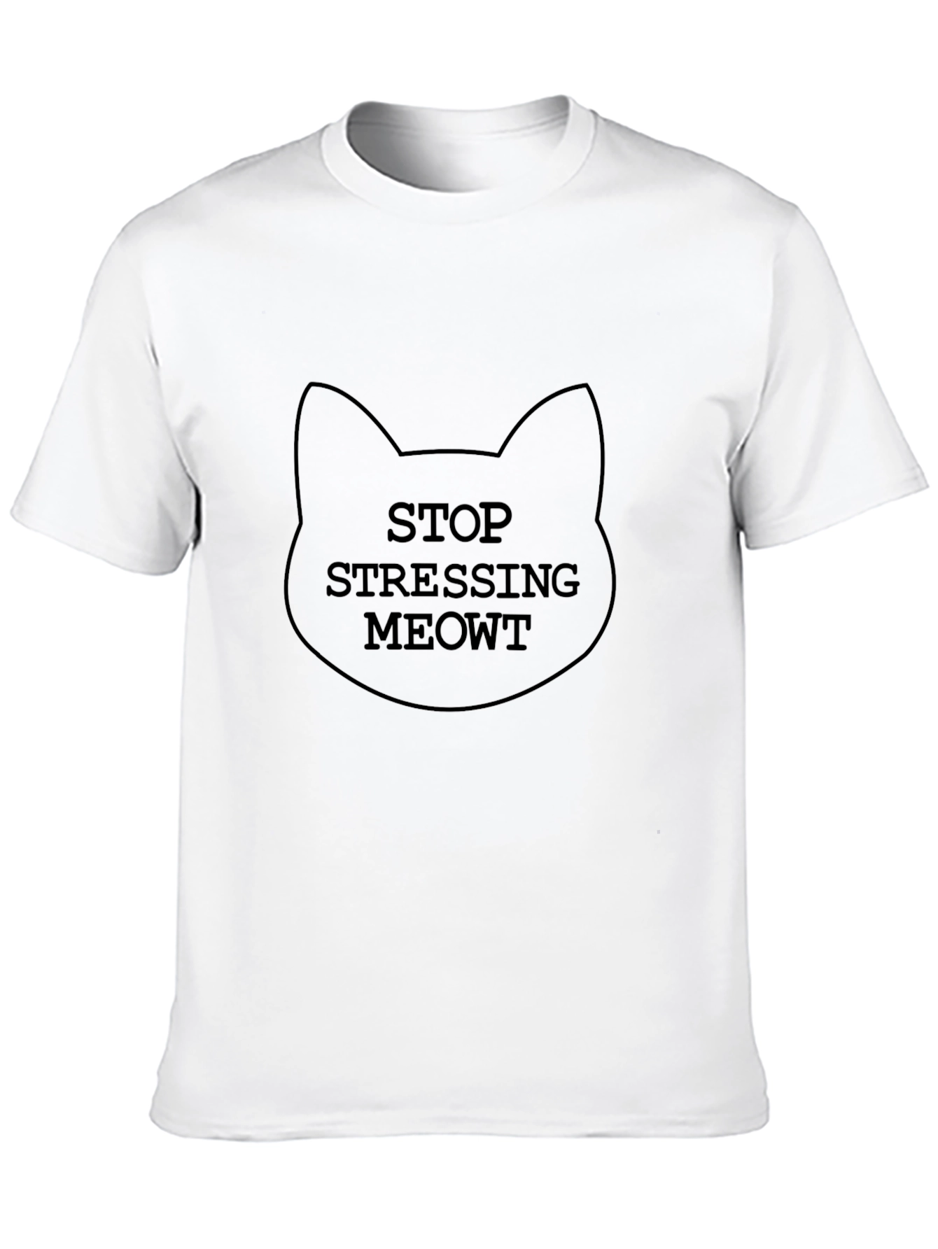 Stop Stressing Meowt Black Graphic Tee