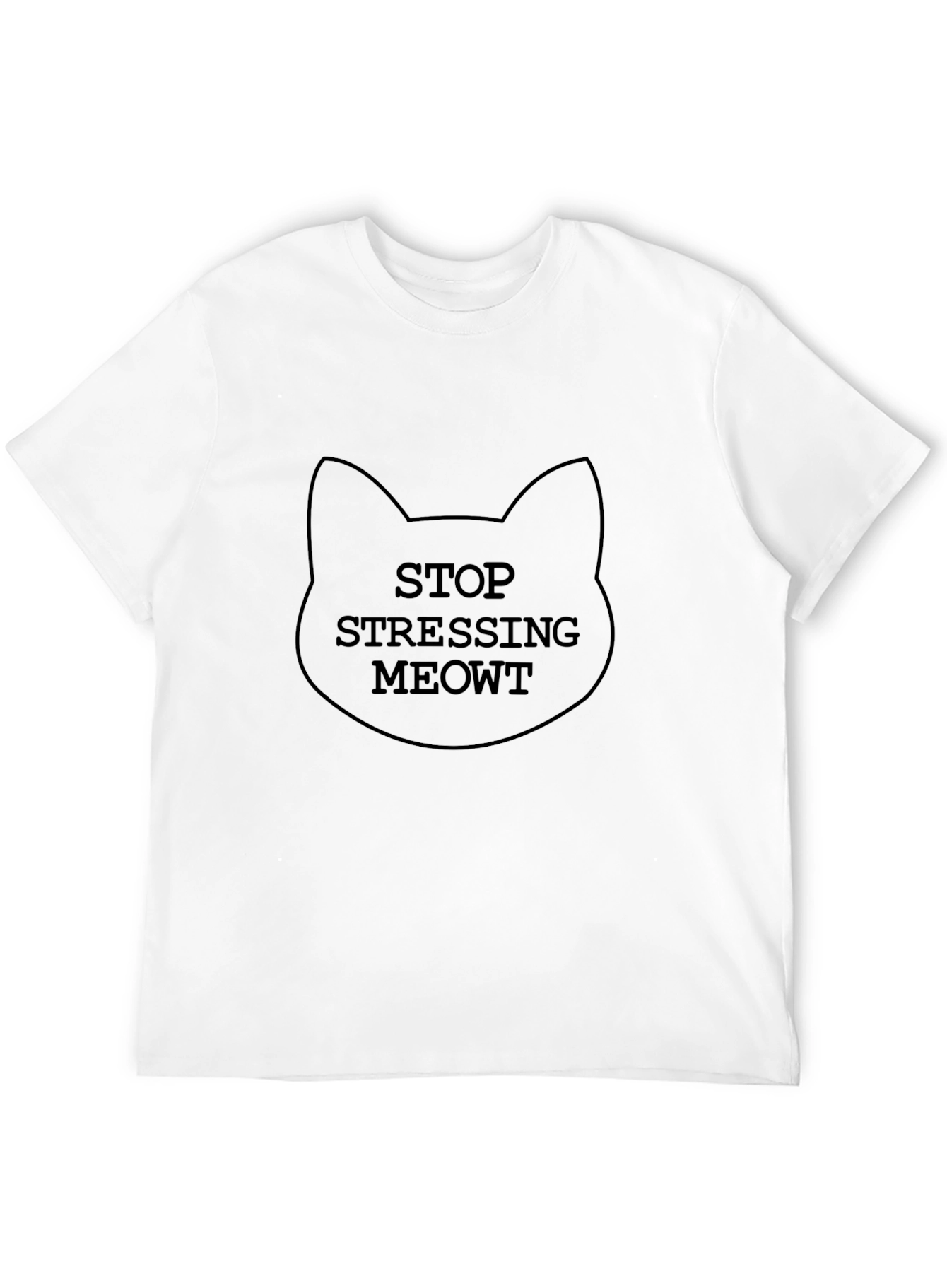 Stop Stressing Meowt Black Graphic Tee