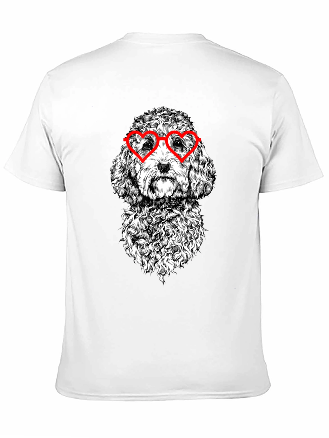 Dog With Heart Glasses Graphic T-Shirt