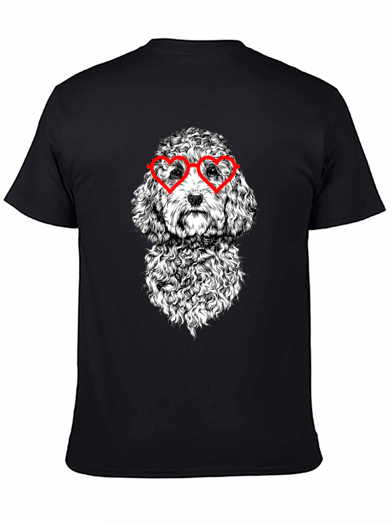 Dog With Heart Glasses Graphic T-Shirt