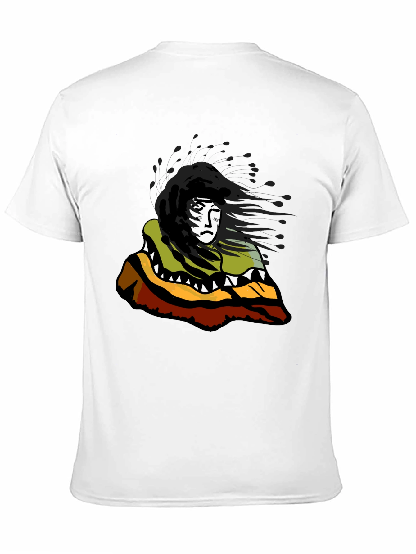 Native Art Graphic Print Black T-Shirt