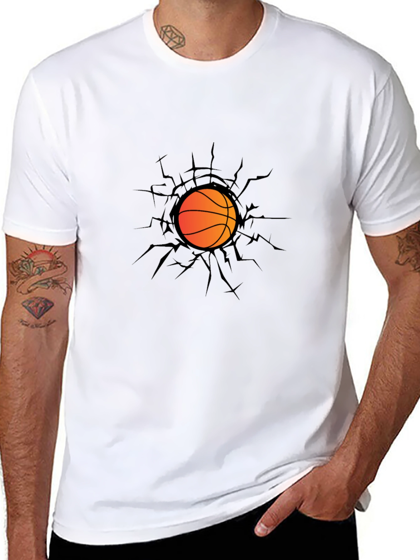 Basketball Graphic Tee - Cracking Through!