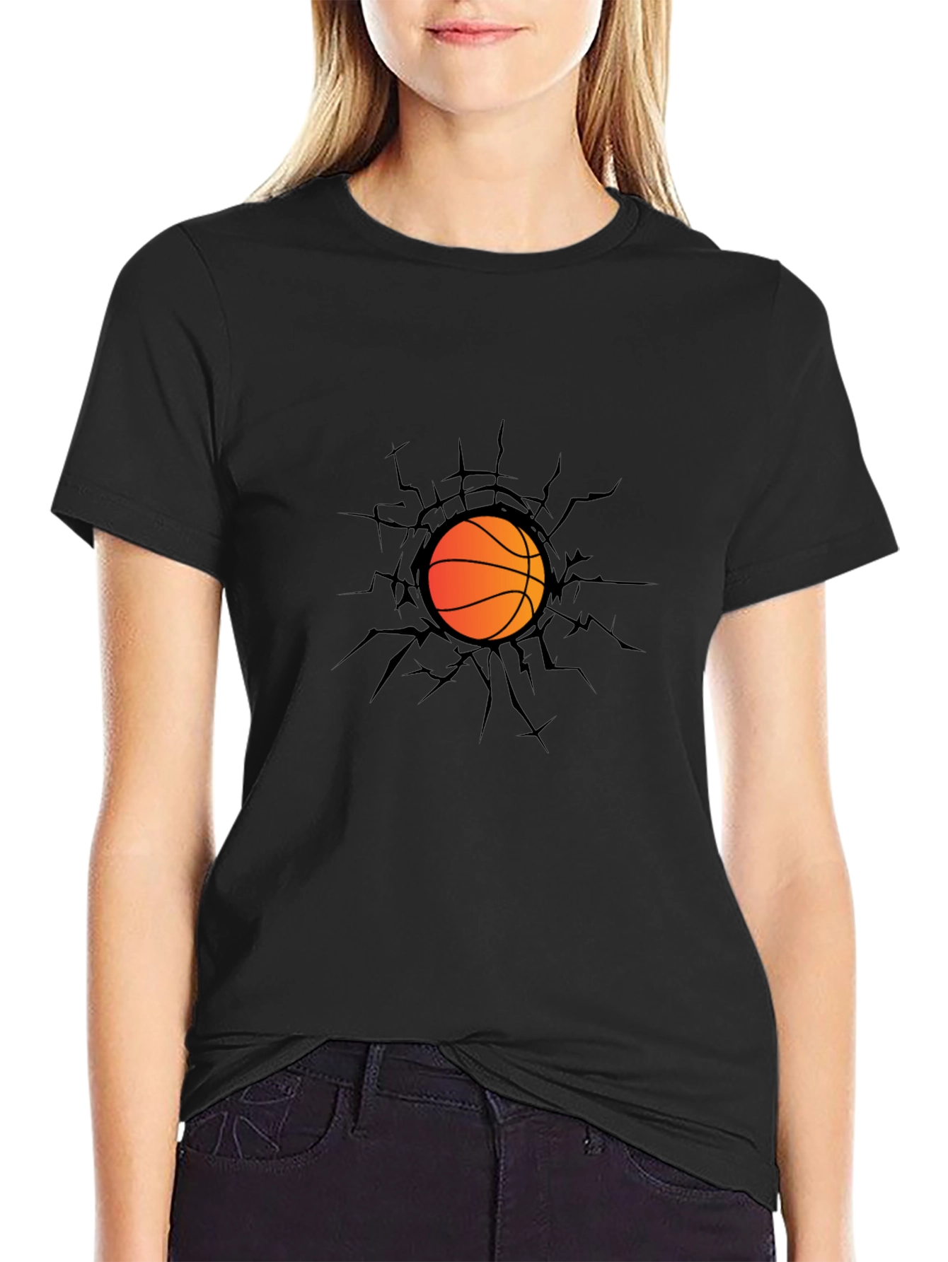 Basketball Graphic Tee - Cracking Through!