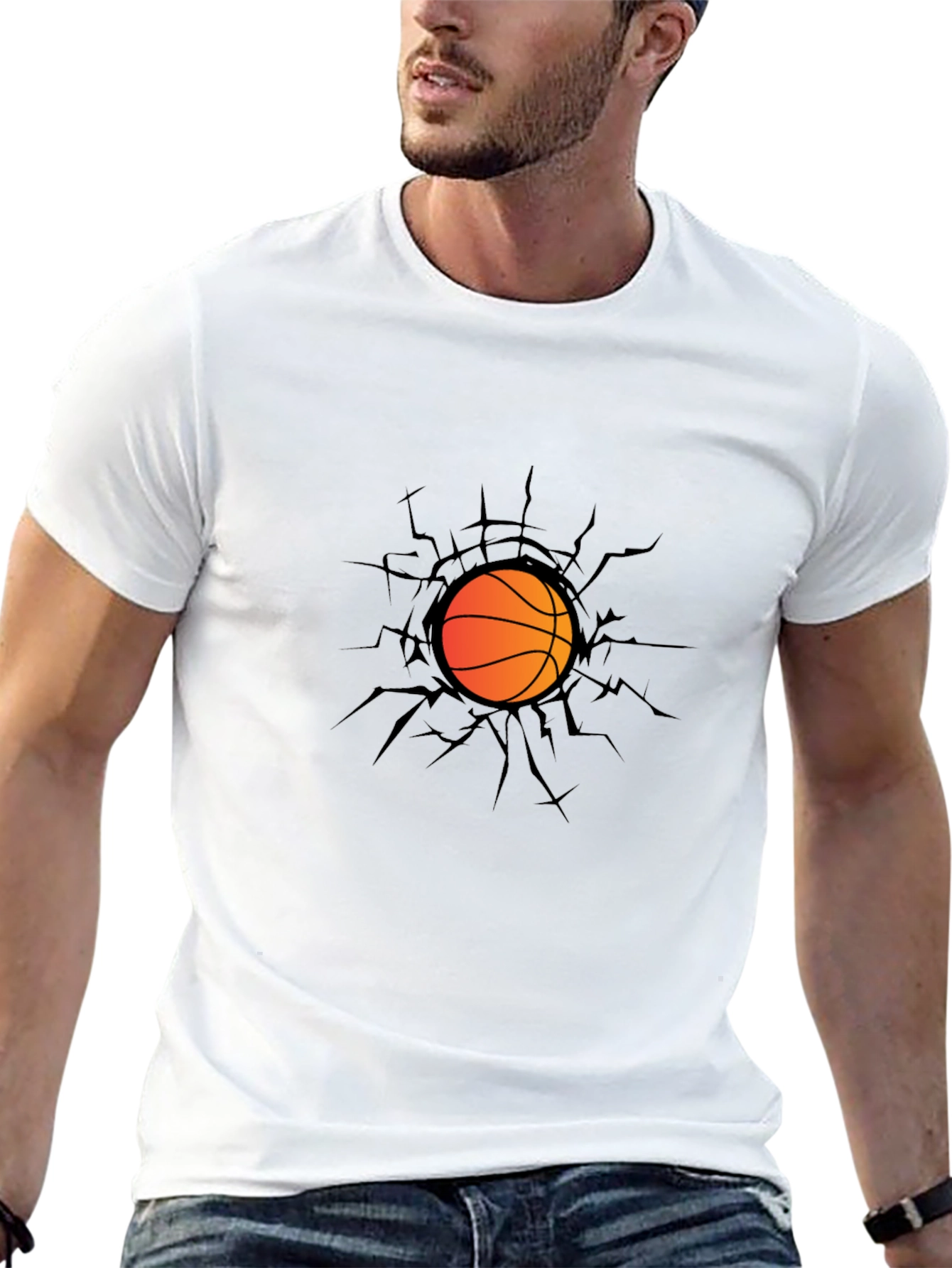 Basketball Graphic Tee - Cracking Through!