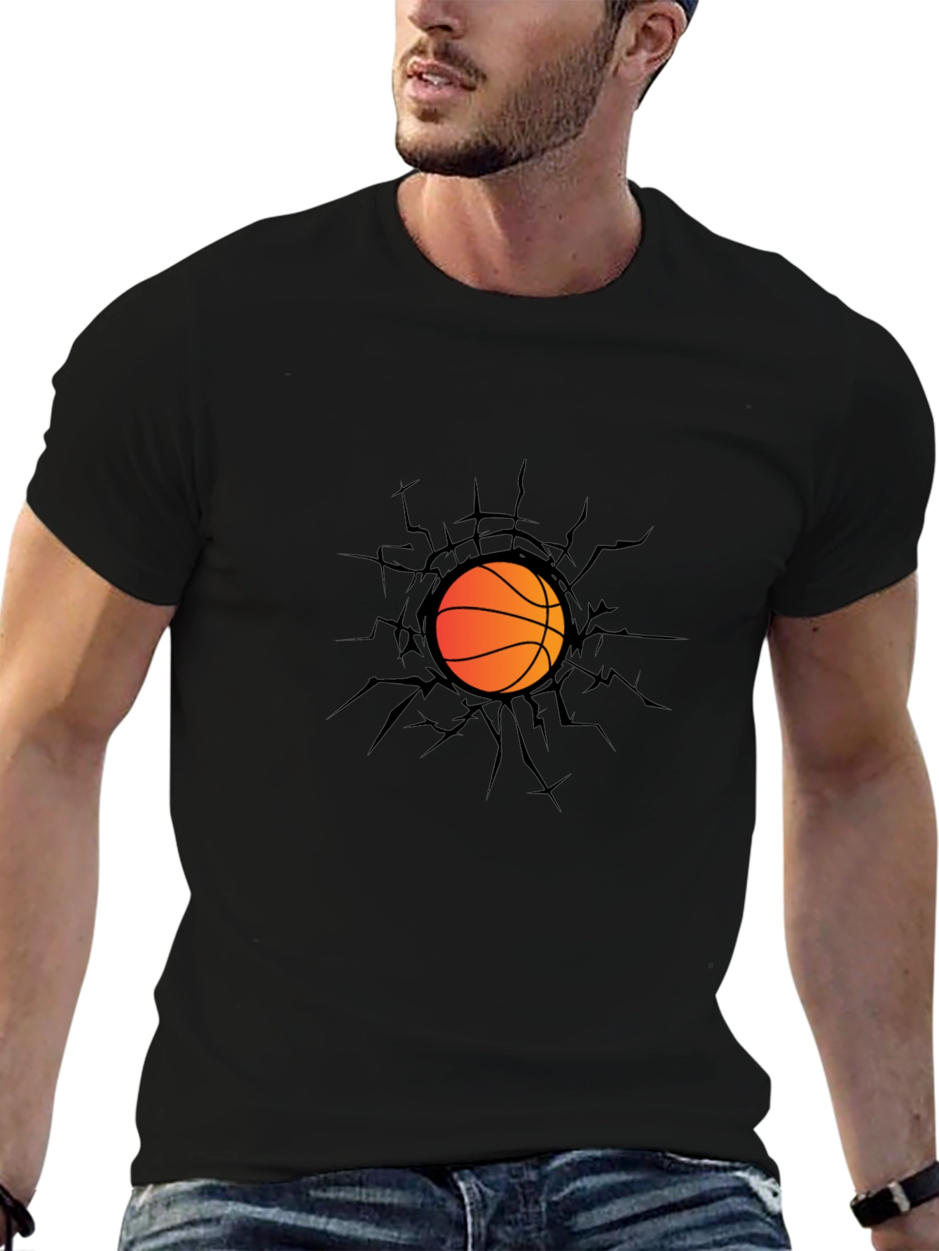 Basketball Graphic Tee - Cracking Through!