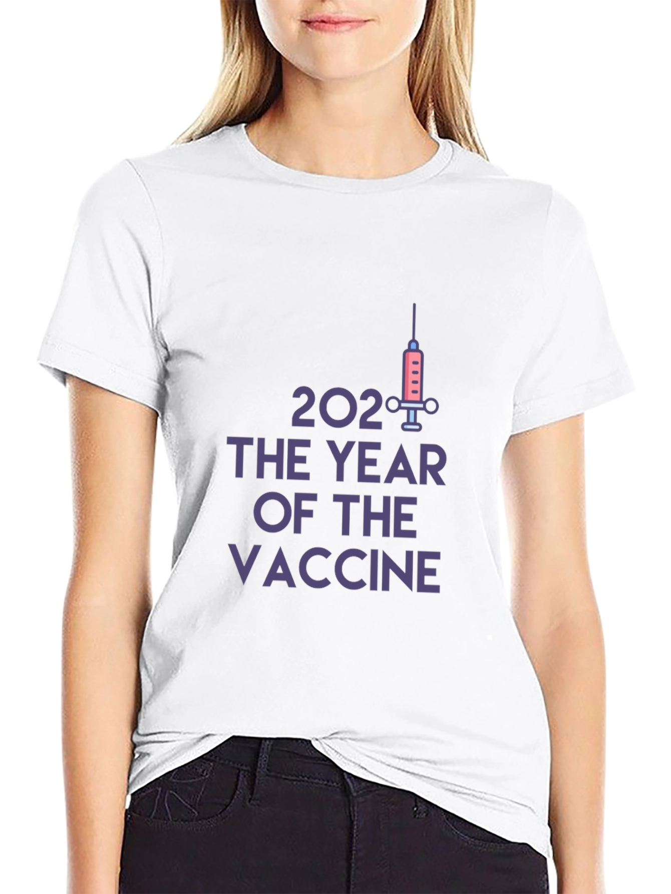 2021 Year Of The Vaccine Black T-Shirt