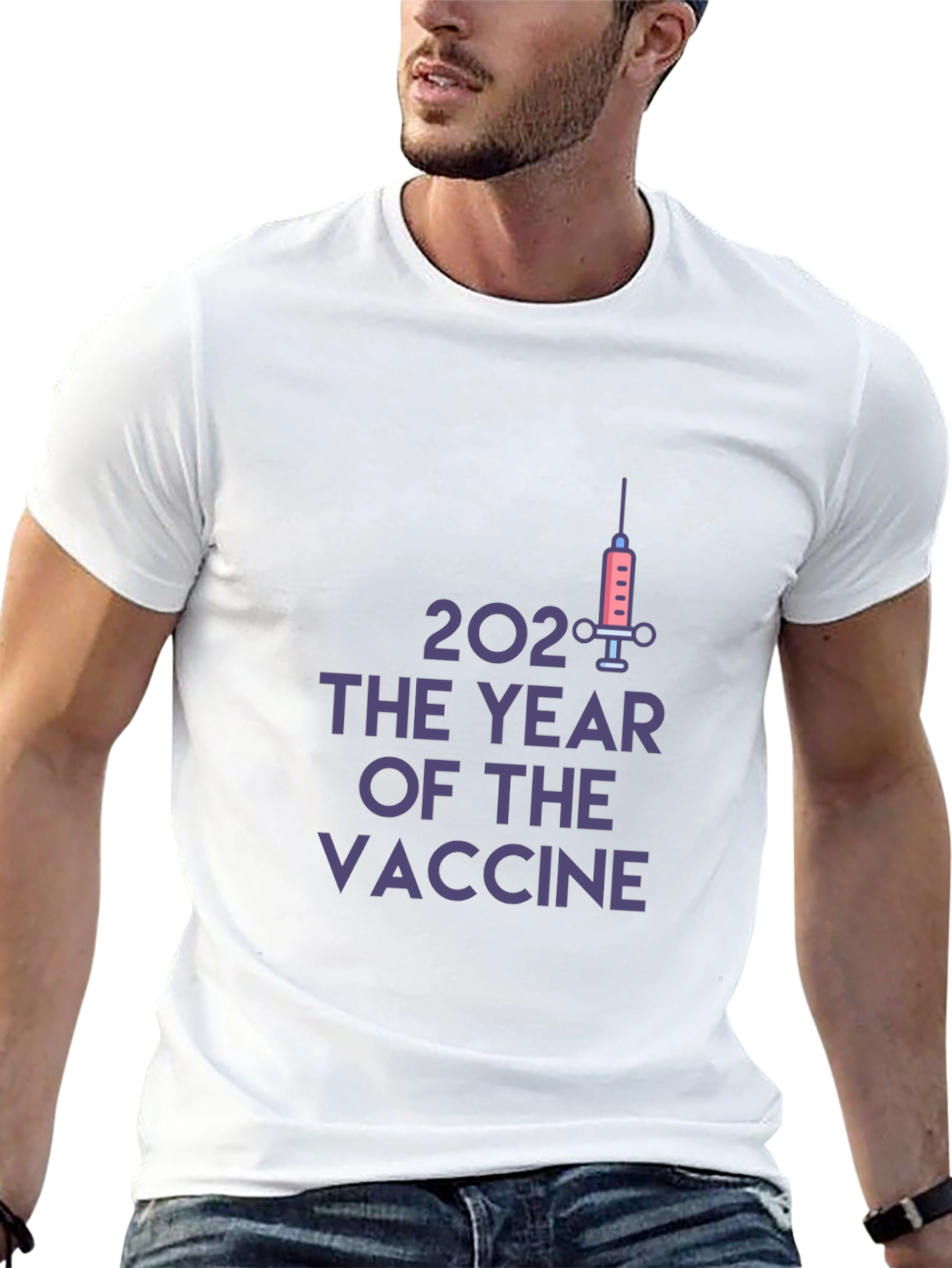 2021 Year Of The Vaccine Black T-Shirt