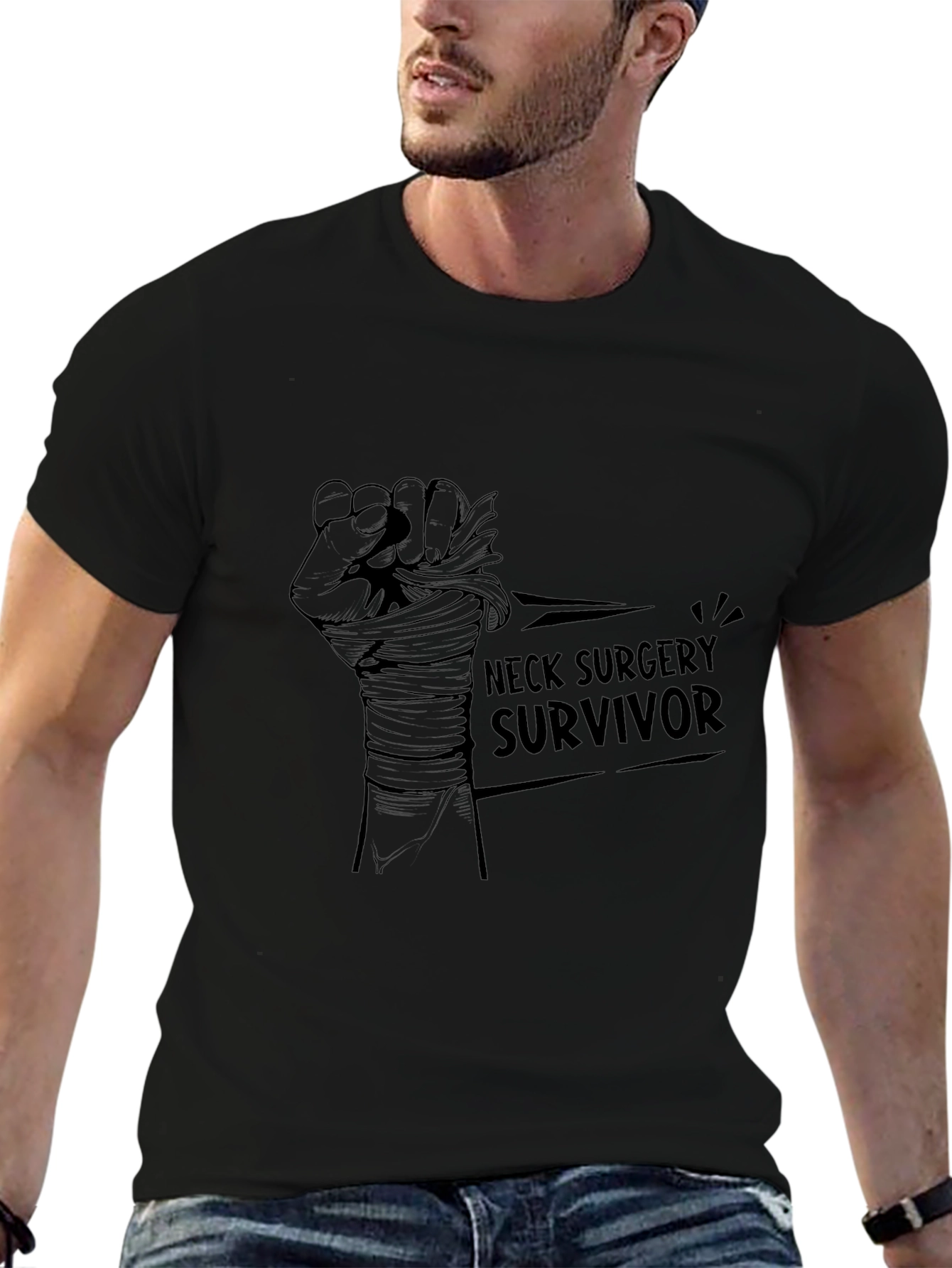 Neck Surgery Survivor Graphic T-Shirt