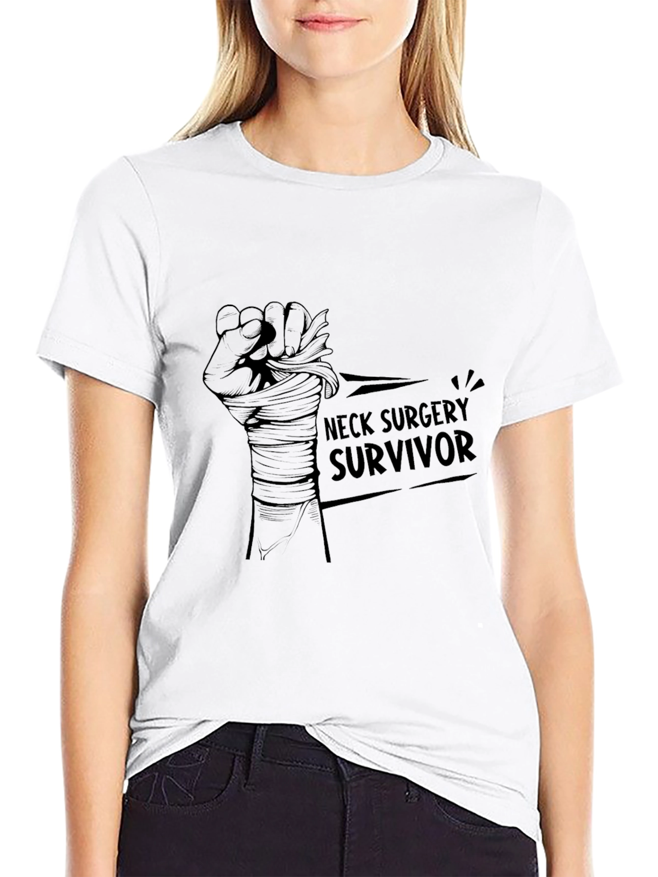Neck Surgery Survivor Graphic T-Shirt