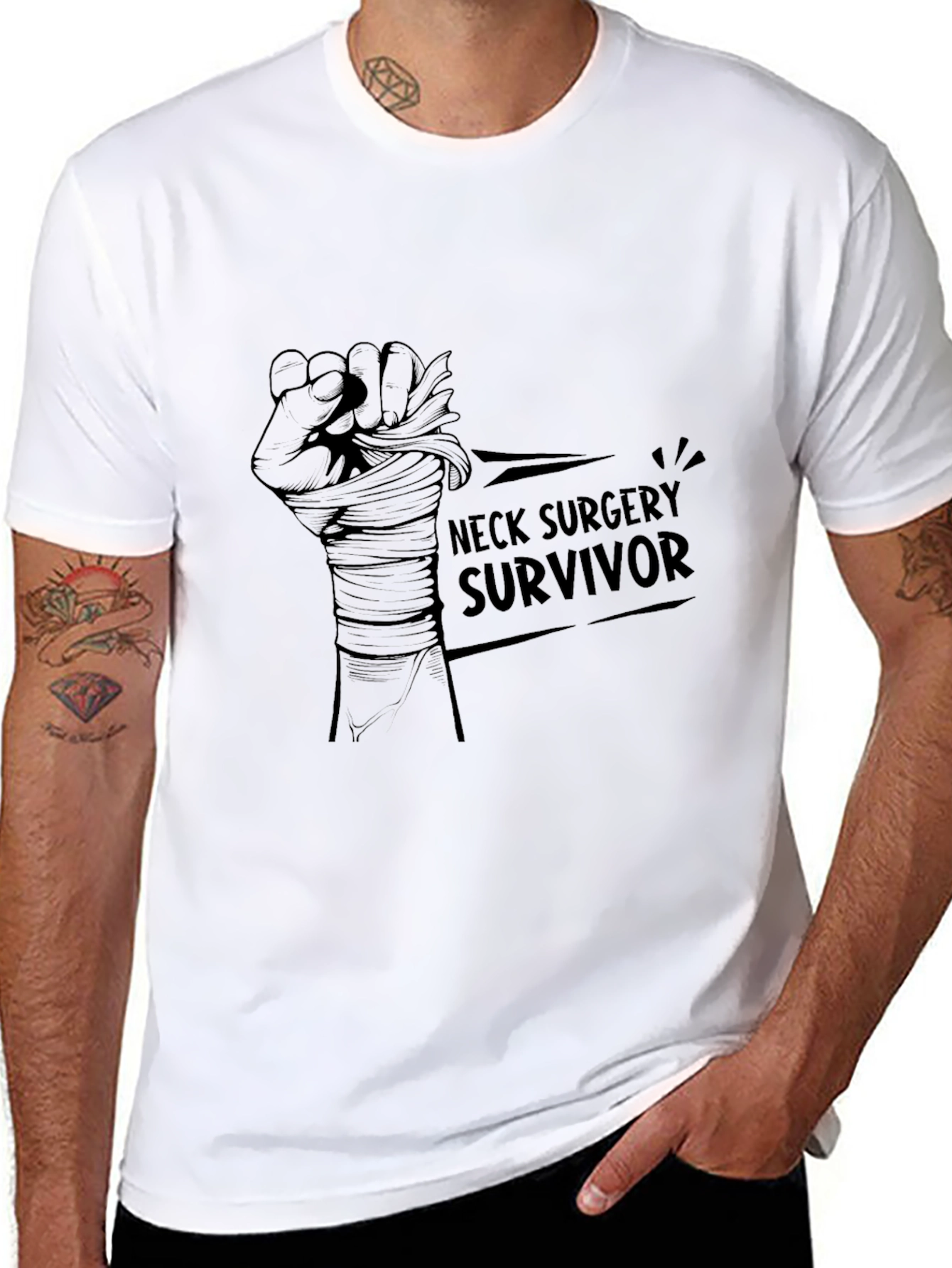 Neck Surgery Survivor Graphic T-Shirt