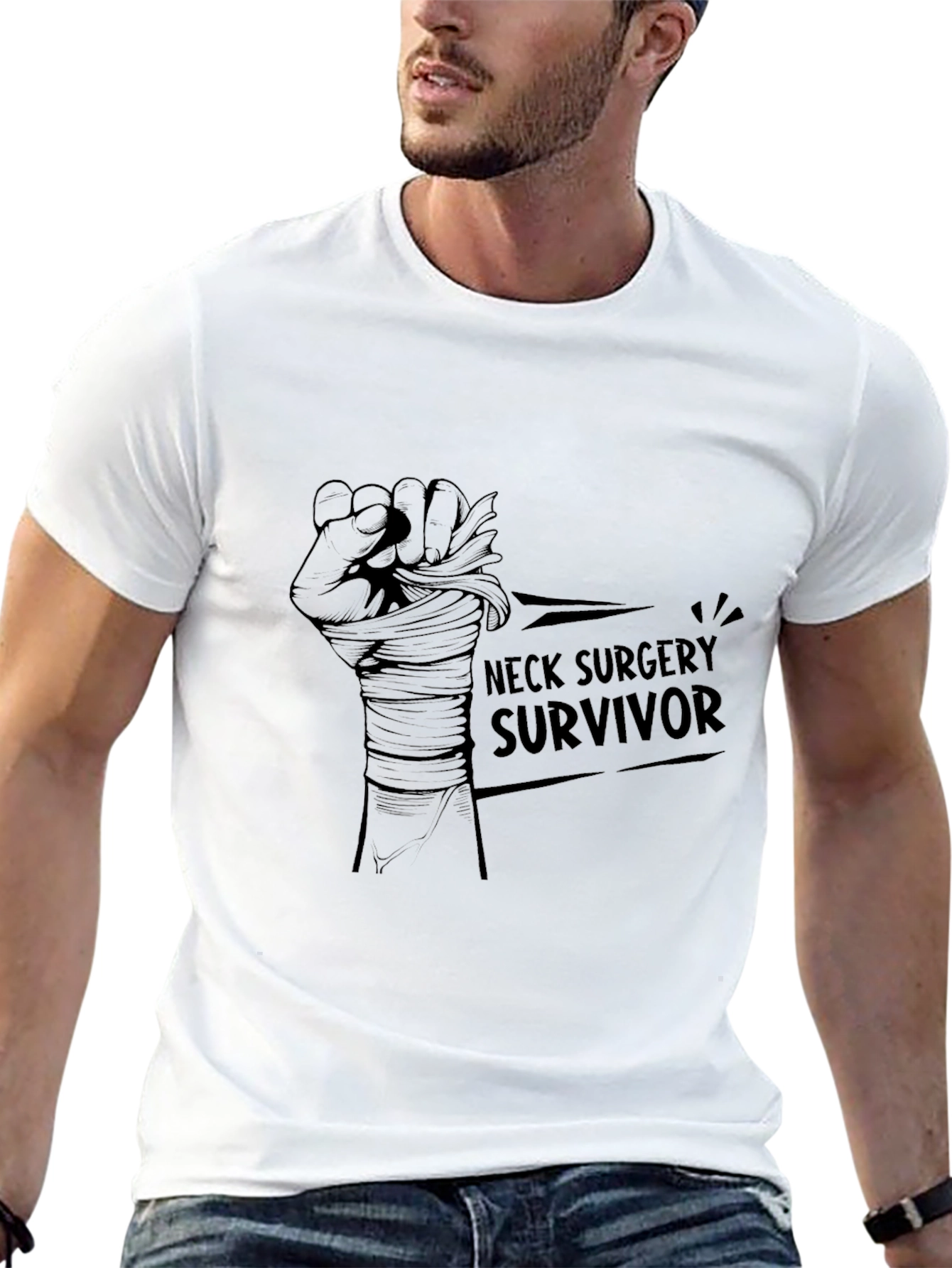 Neck Surgery Survivor Graphic T-Shirt