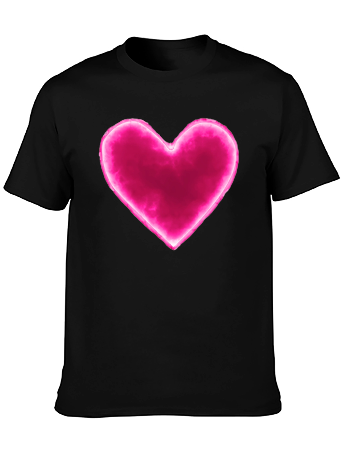 Heart Graphic Black Tee - Modern Love T-Shirt
