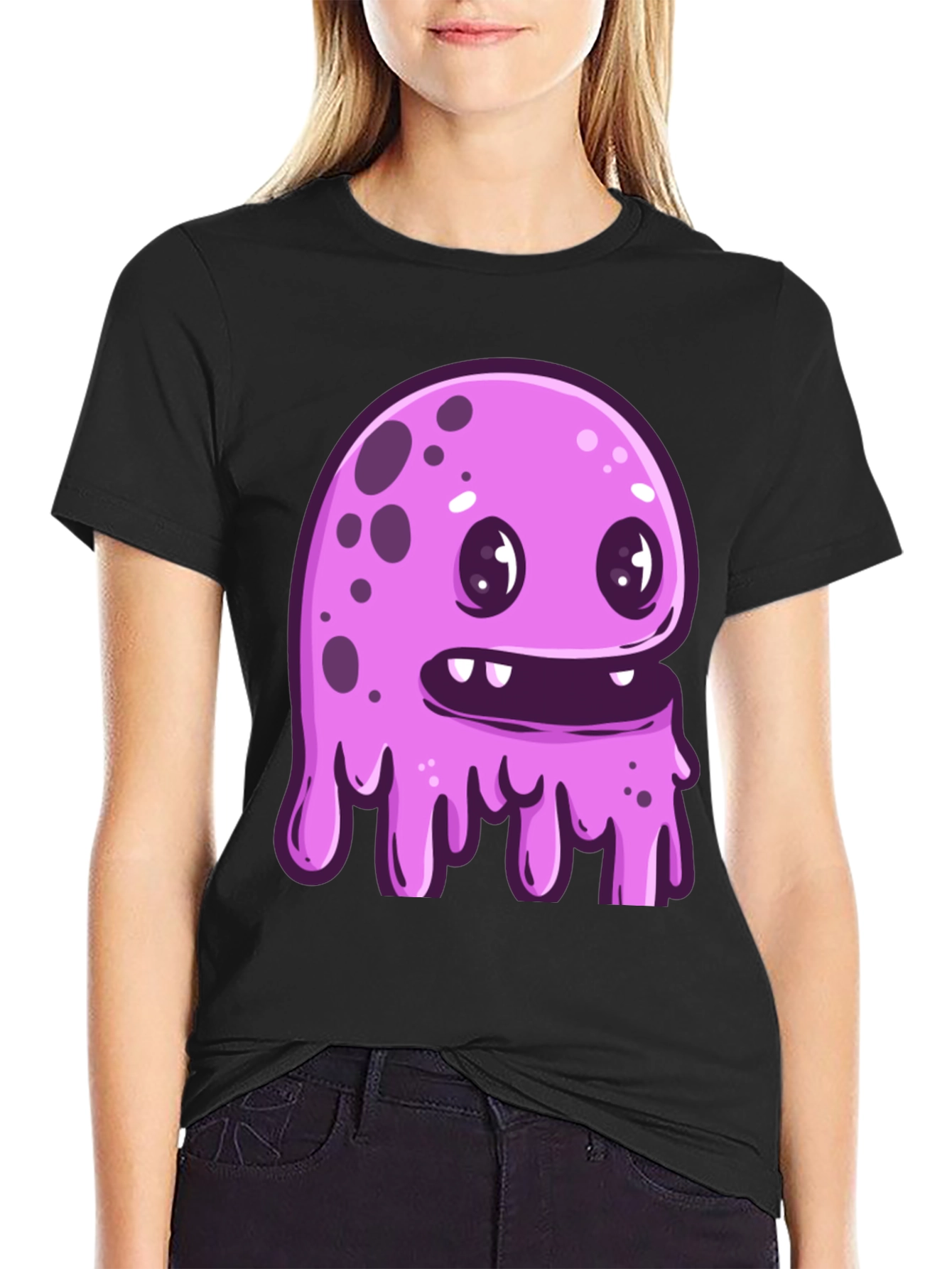 Funky Monster Graphic Black T-Shirt