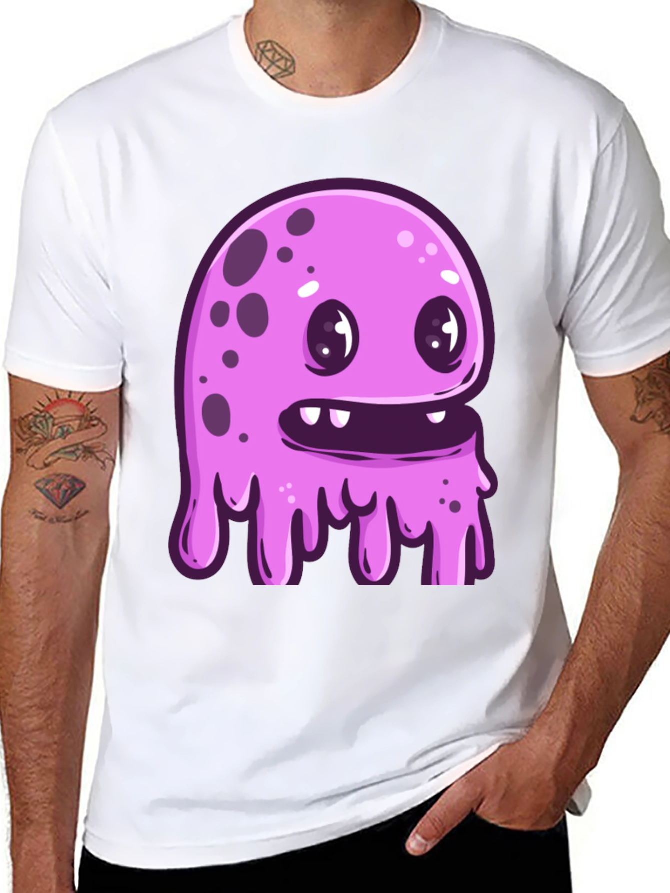 Funky Monster Graphic Black T-Shirt
