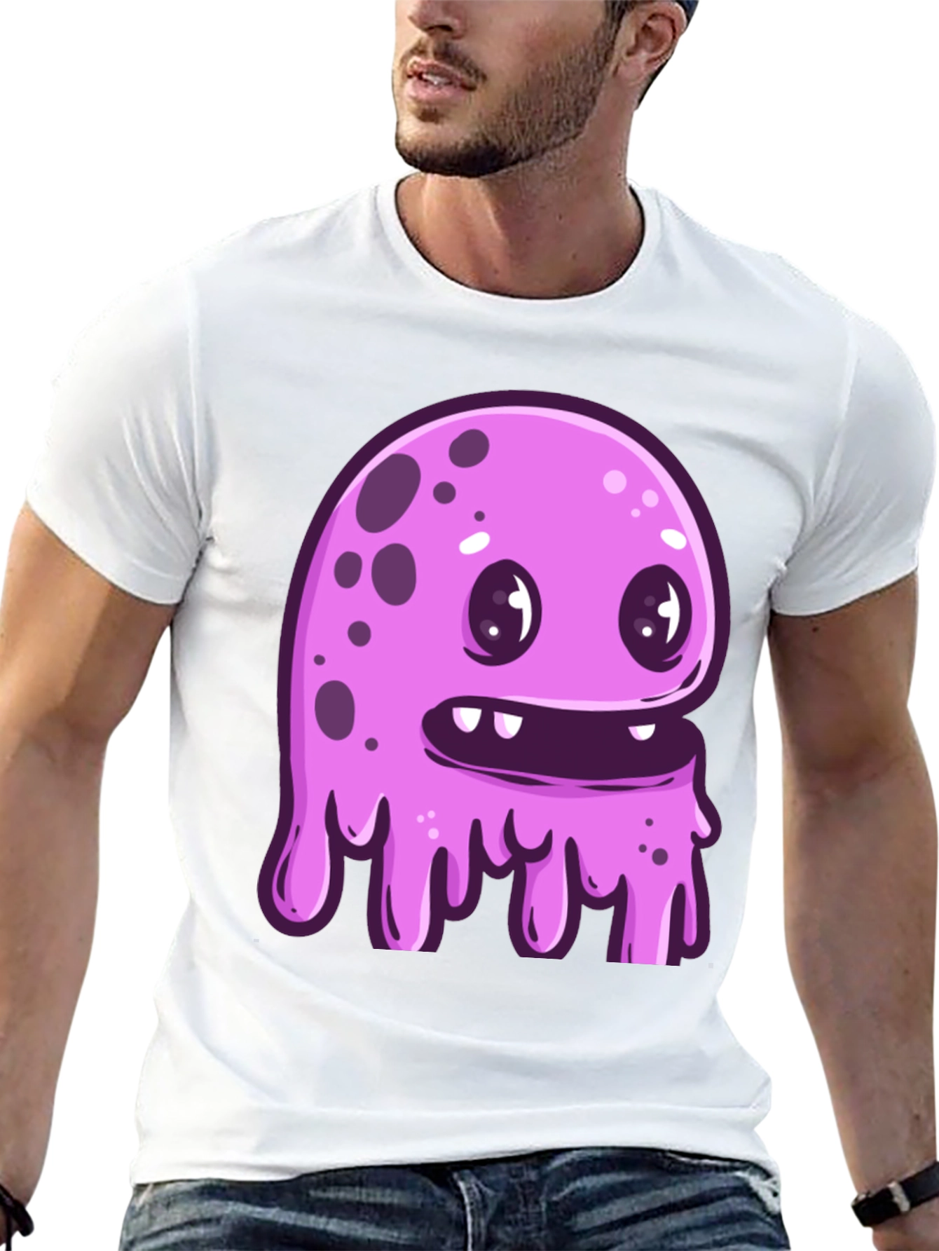 Funky Monster Graphic Black T-Shirt