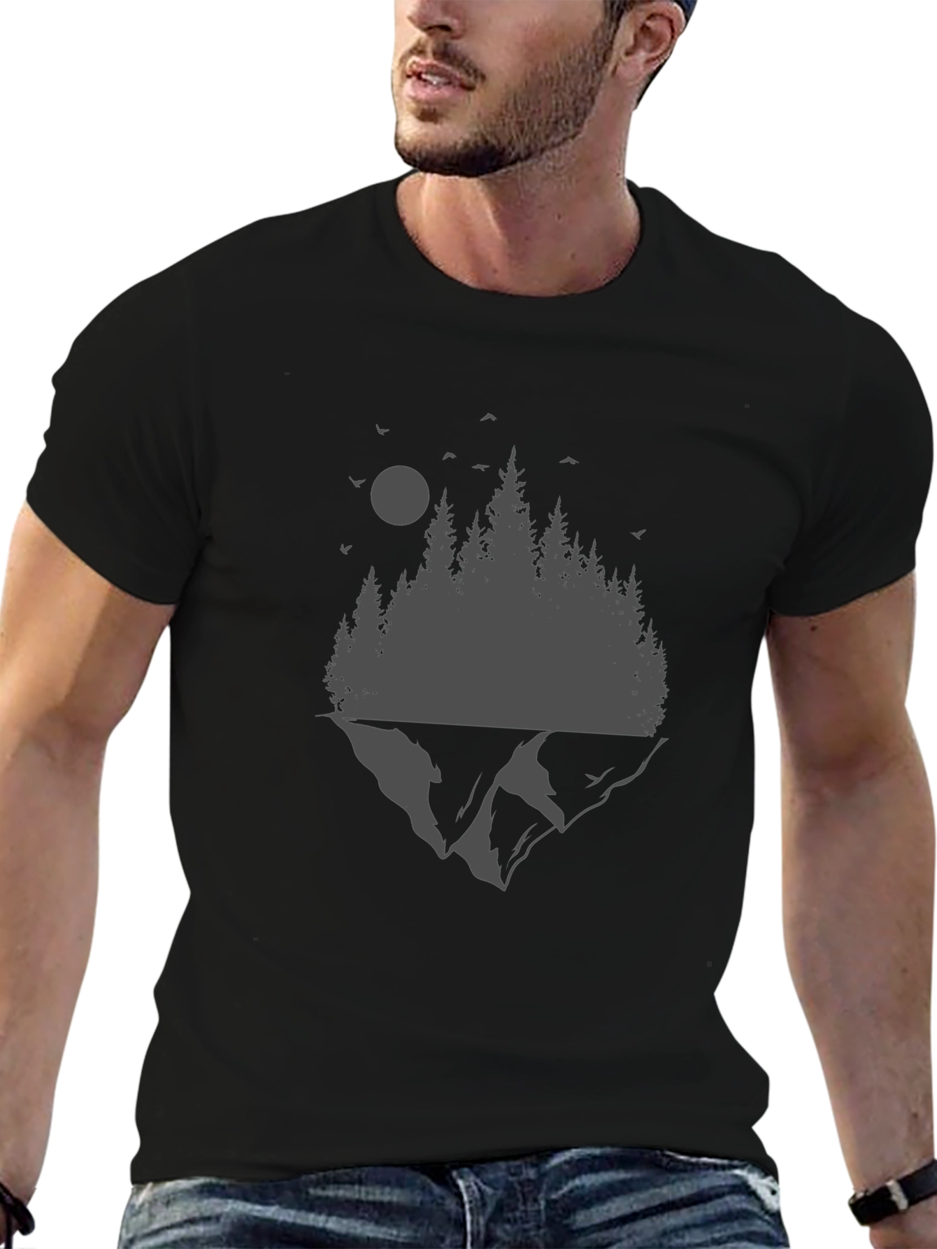 Mountain Forest Graphic Tee - Nature Lovers T-Shirt