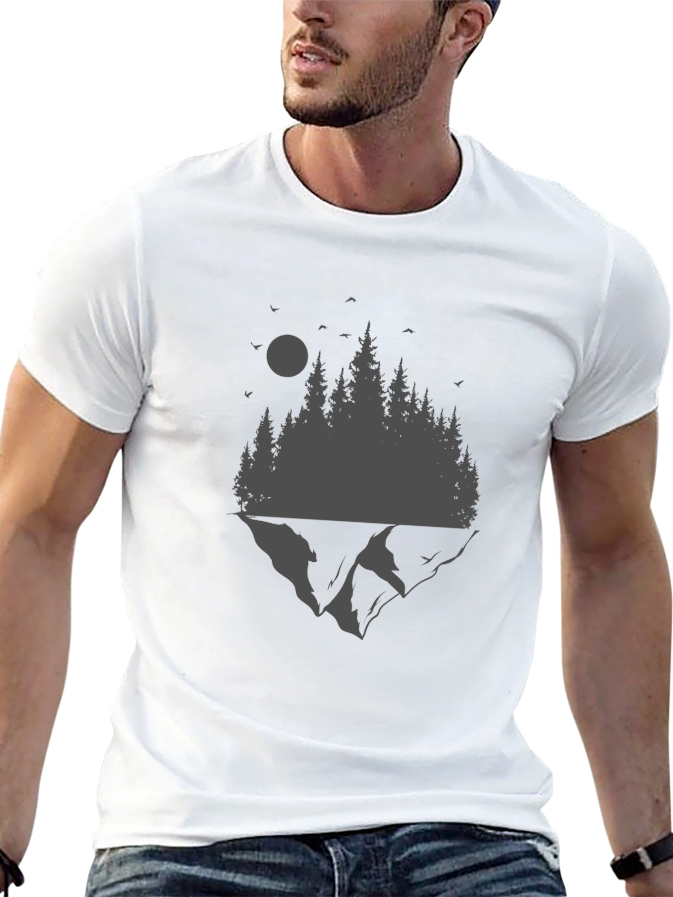 Mountain Forest Graphic Tee - Nature Lovers T-Shirt