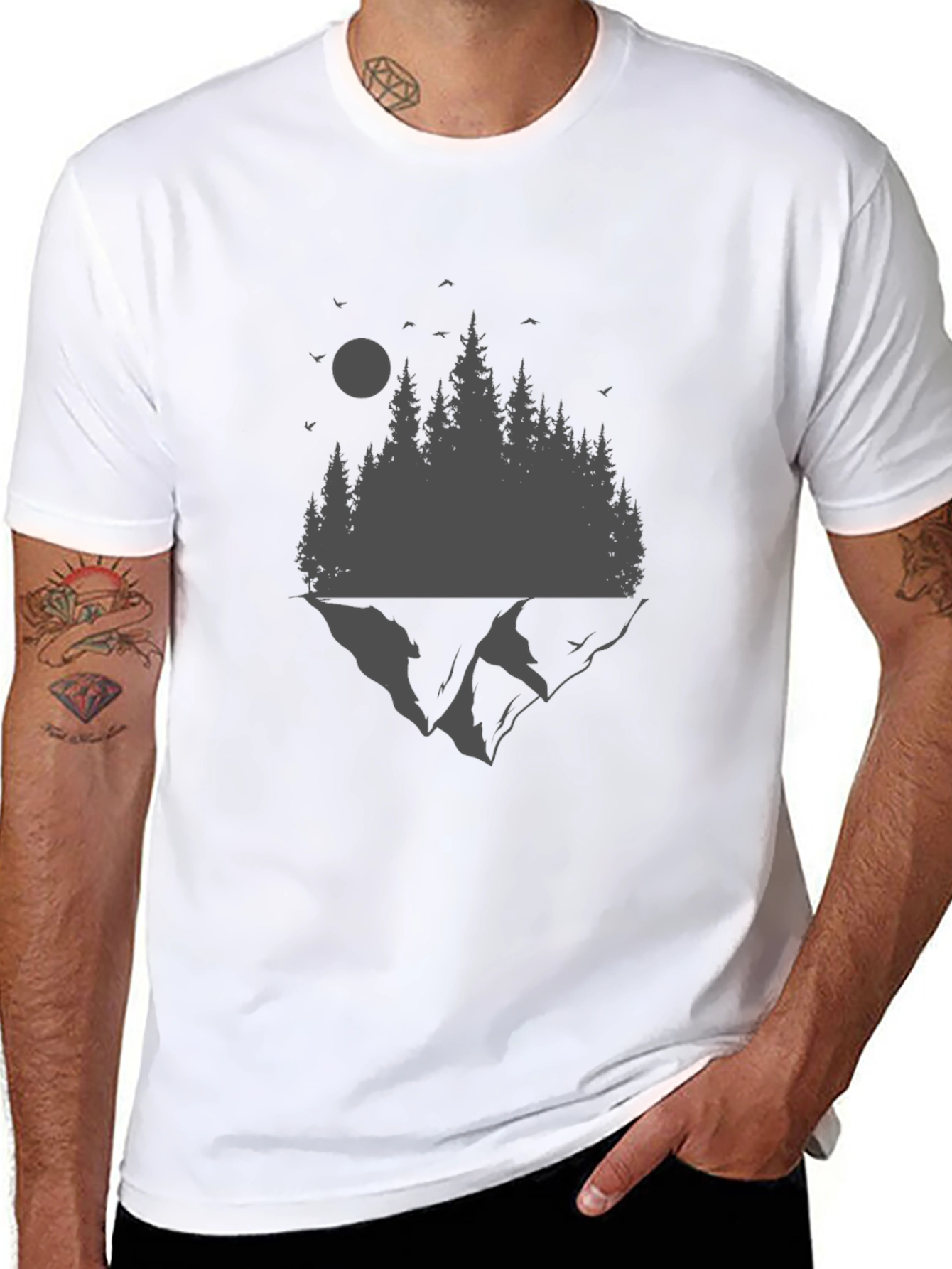 Mountain Forest Graphic Tee - Nature Lovers T-Shirt