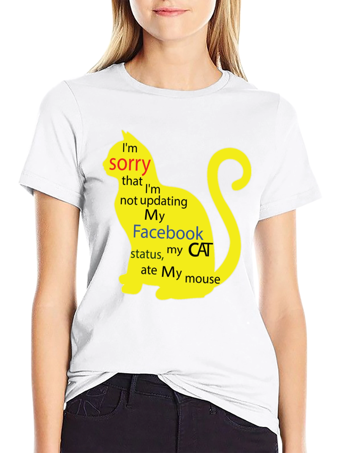Funny Cat Facebook Status T-Shirt