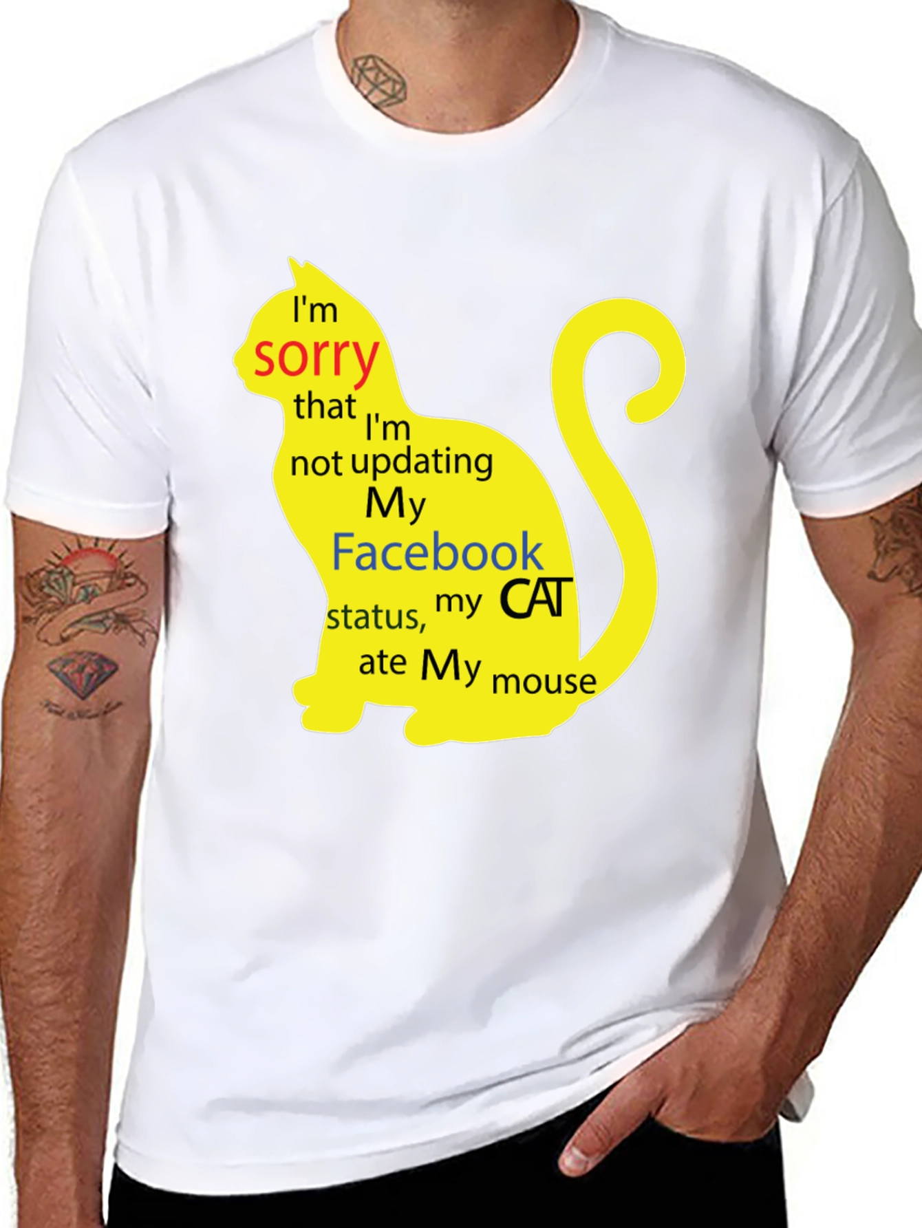 Funny Cat Facebook Status T-Shirt