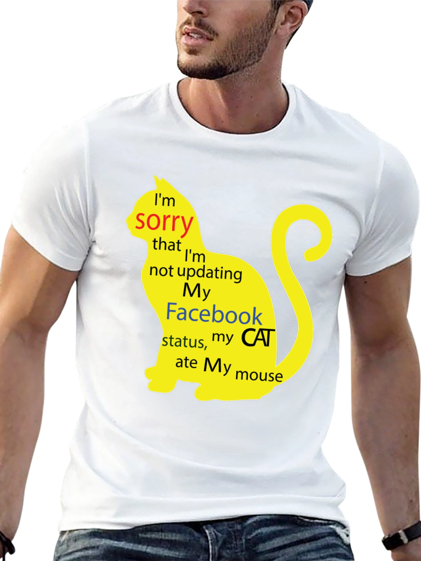 Funny Cat Facebook Status T-Shirt