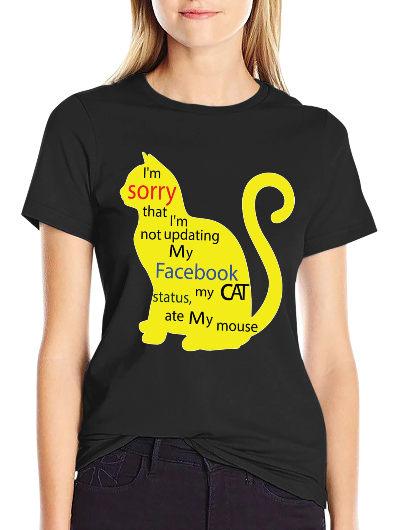 Funny Cat Facebook Status T-Shirt