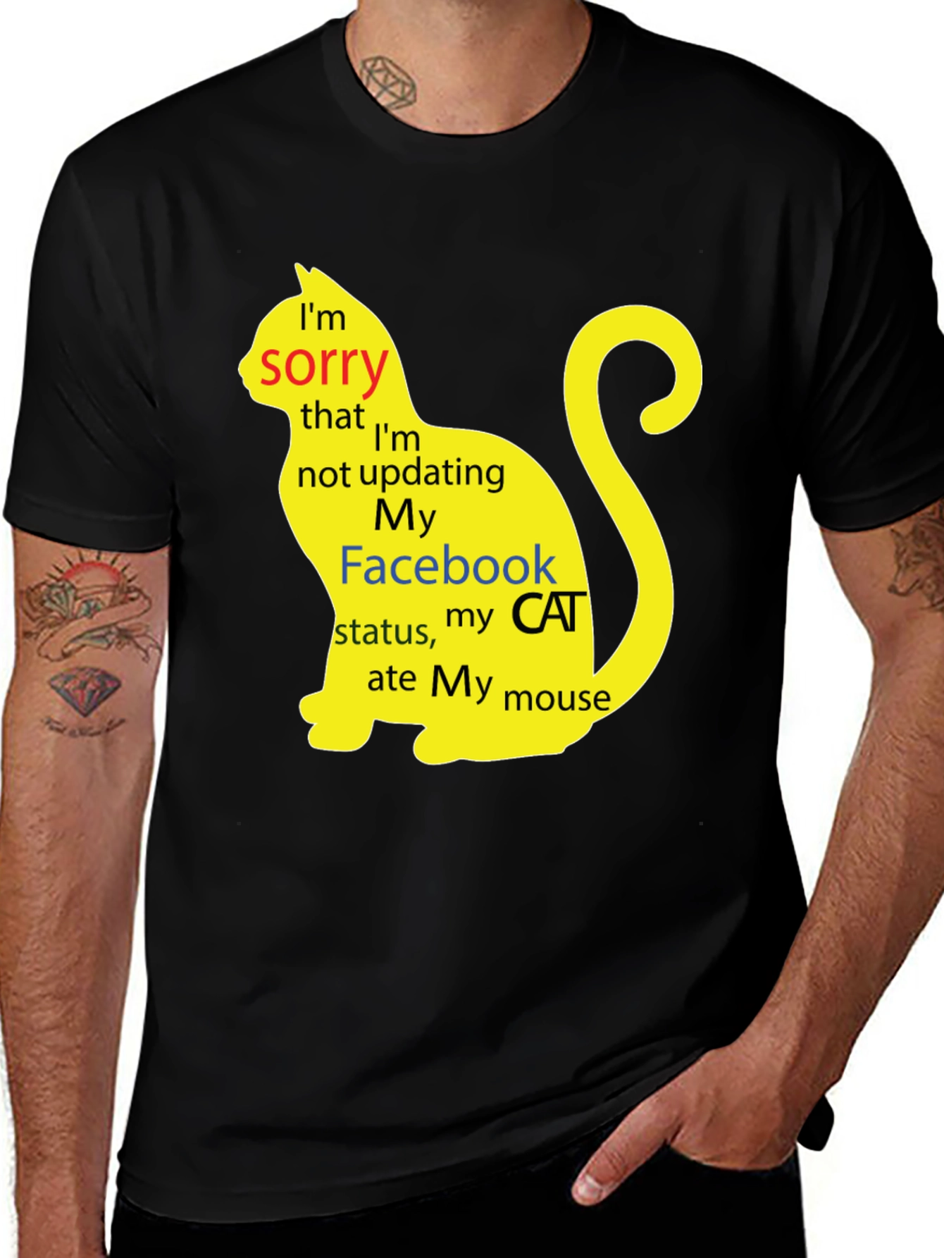 Funny Cat Facebook Status T-Shirt