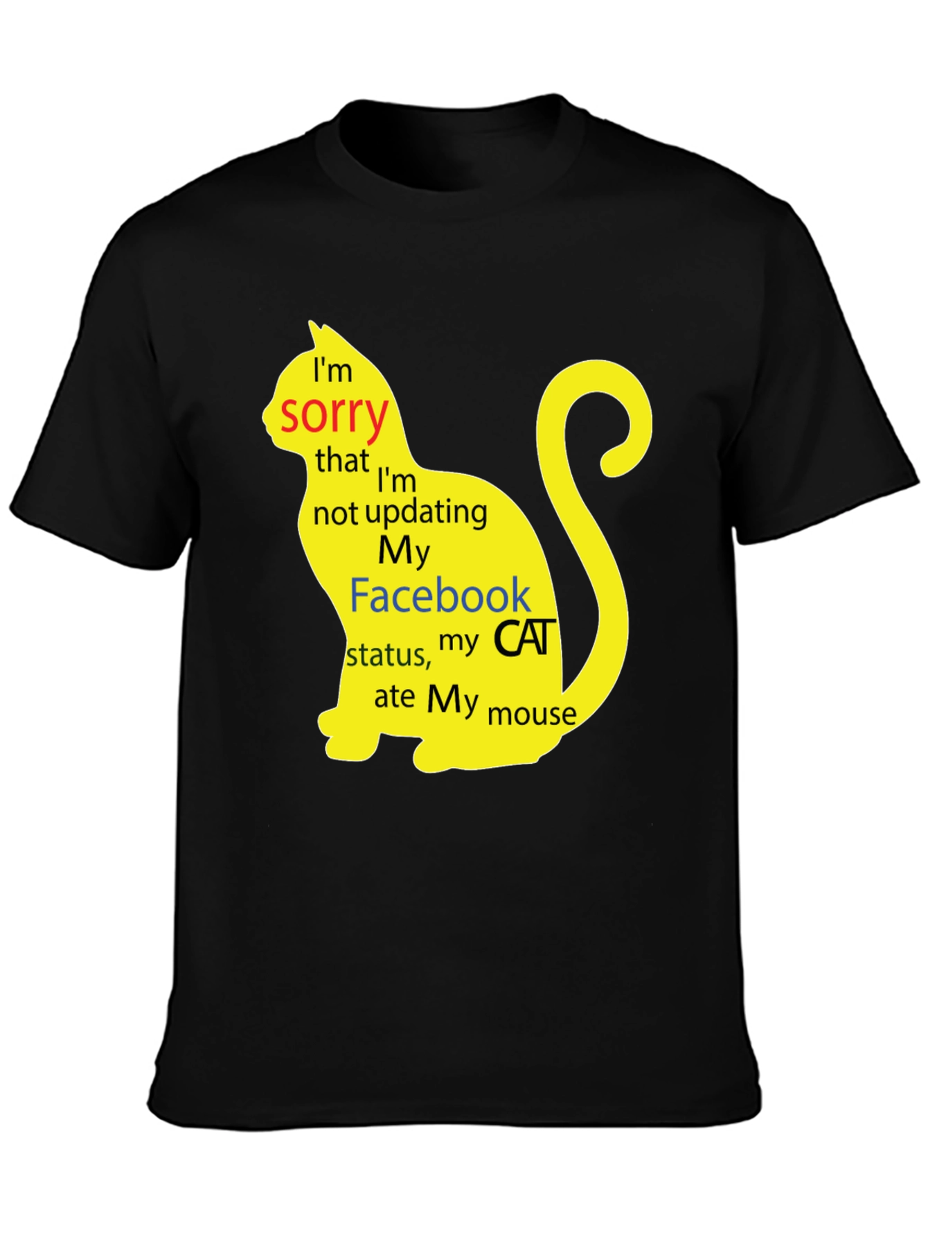 Funny Cat Facebook Status T-Shirt