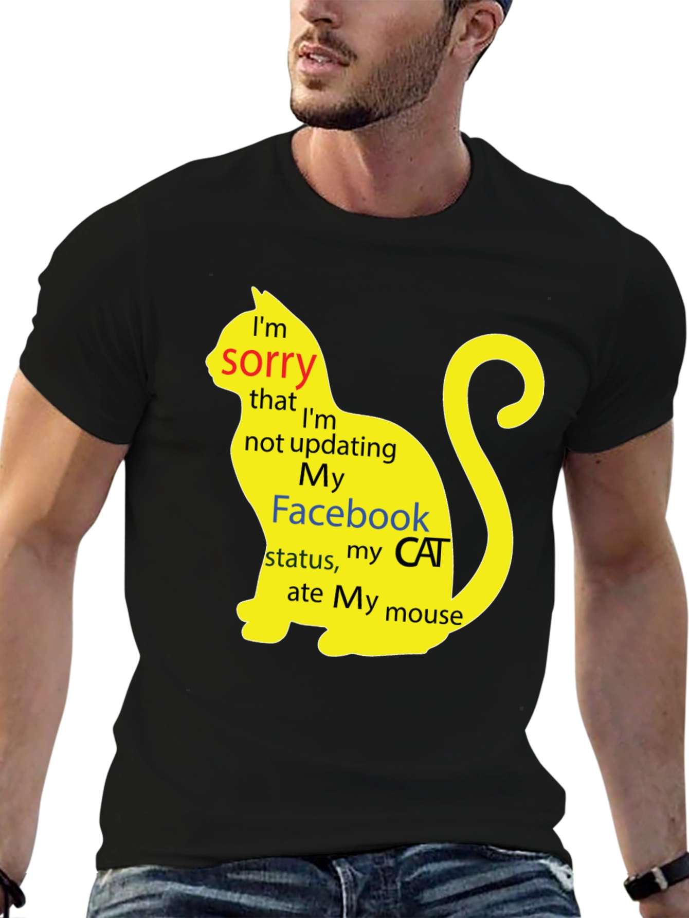 Funny Cat Facebook Status T-Shirt