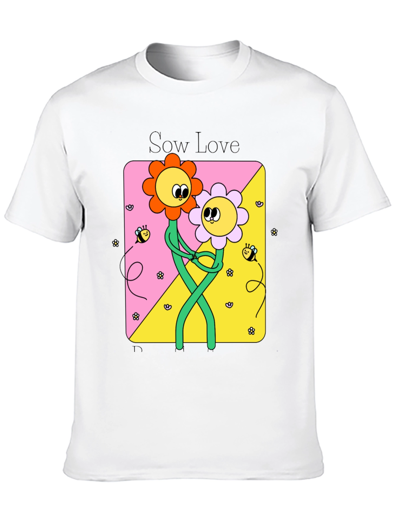 Sow Love Graphic Tee - Cute Flower Power T-Shirt