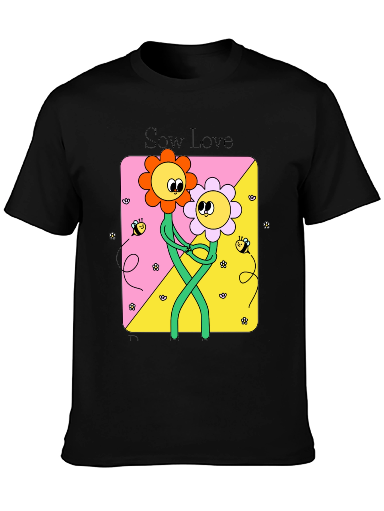 Sow Love Graphic Tee - Cute Flower Power T-Shirt