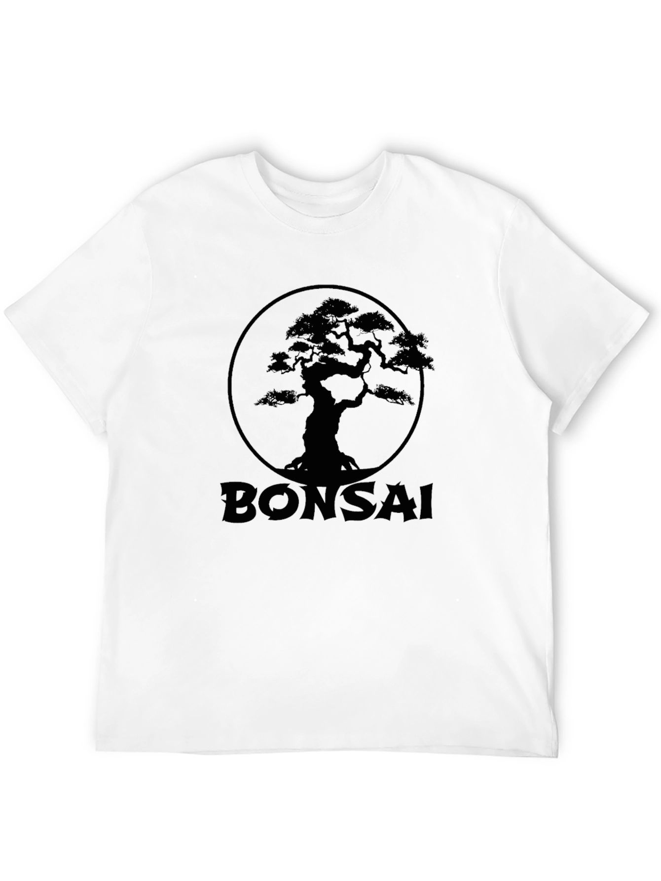 Bonsai Tree Graphic Print Tee - Black