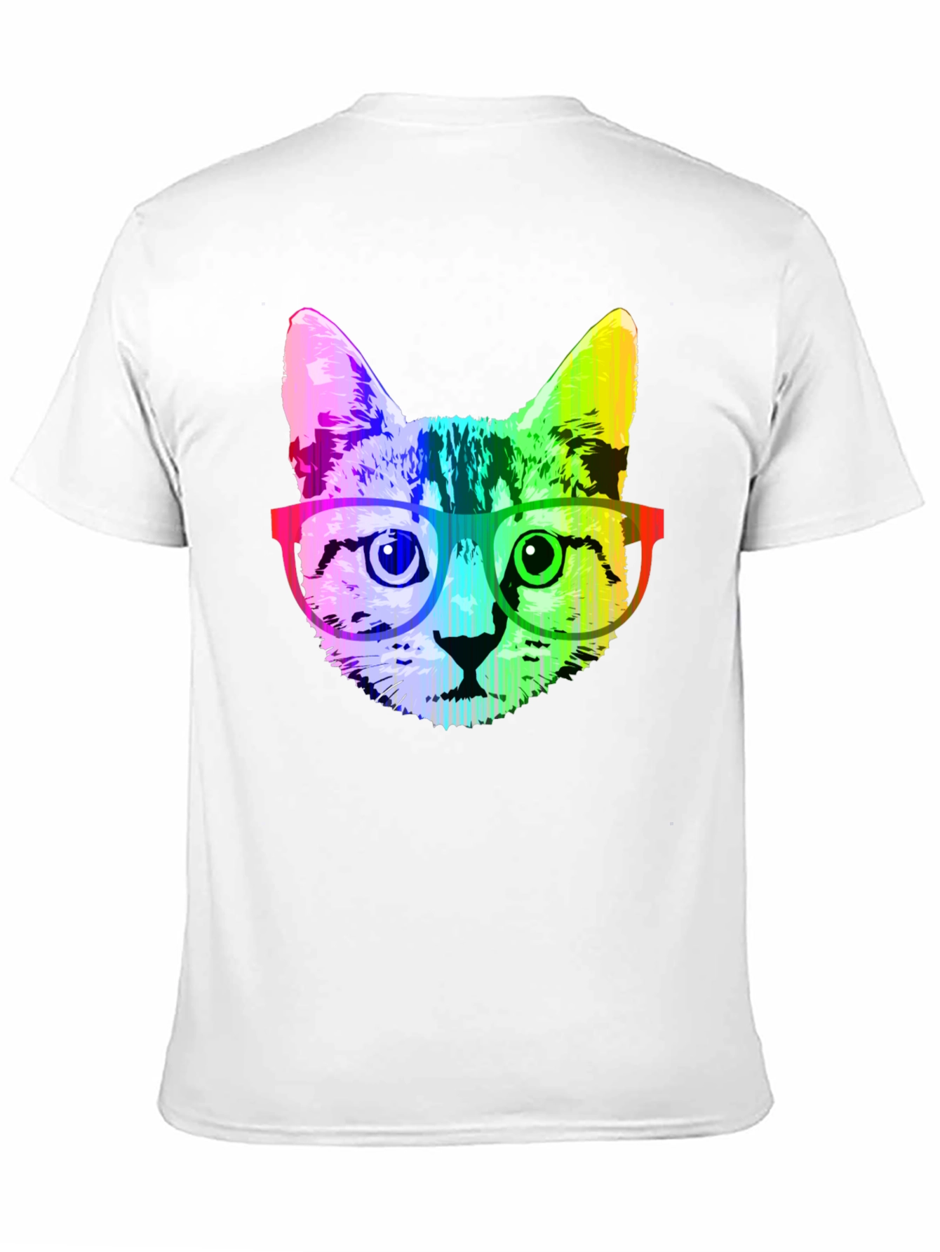 Rainbow Cat Graphic T-Shirt - Novelty Tee