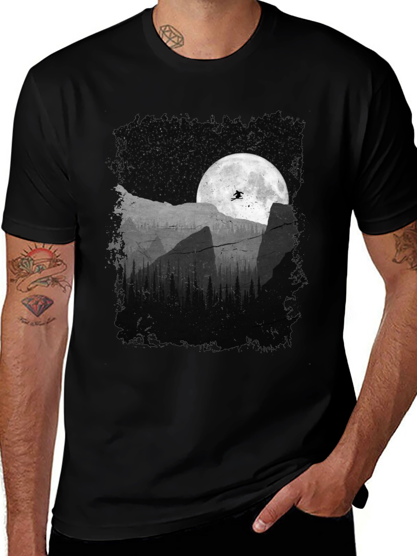 Mountain Moon Jumper Graphic Tee