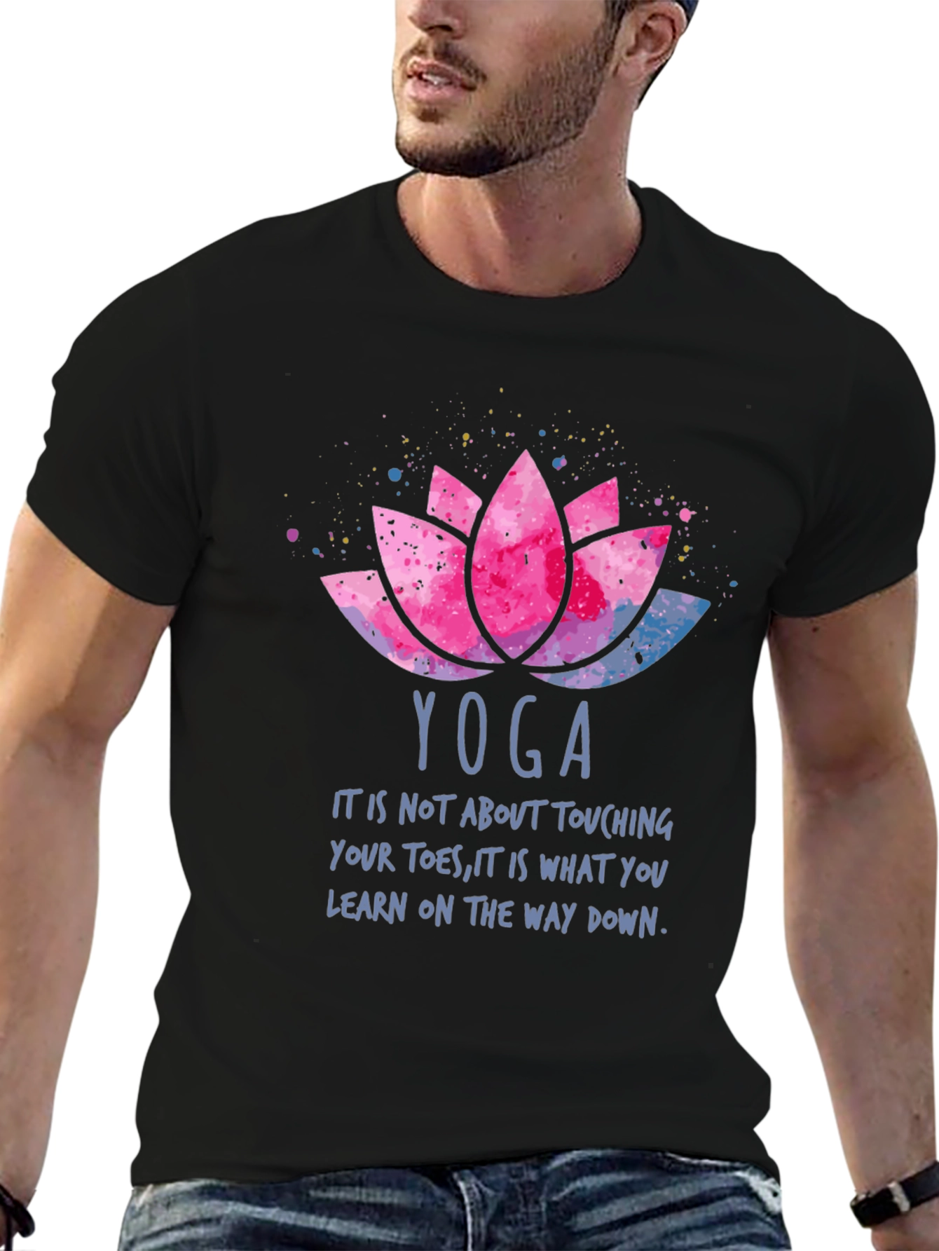 Yoga Lotus T-Shirt - Learn On The Way Down