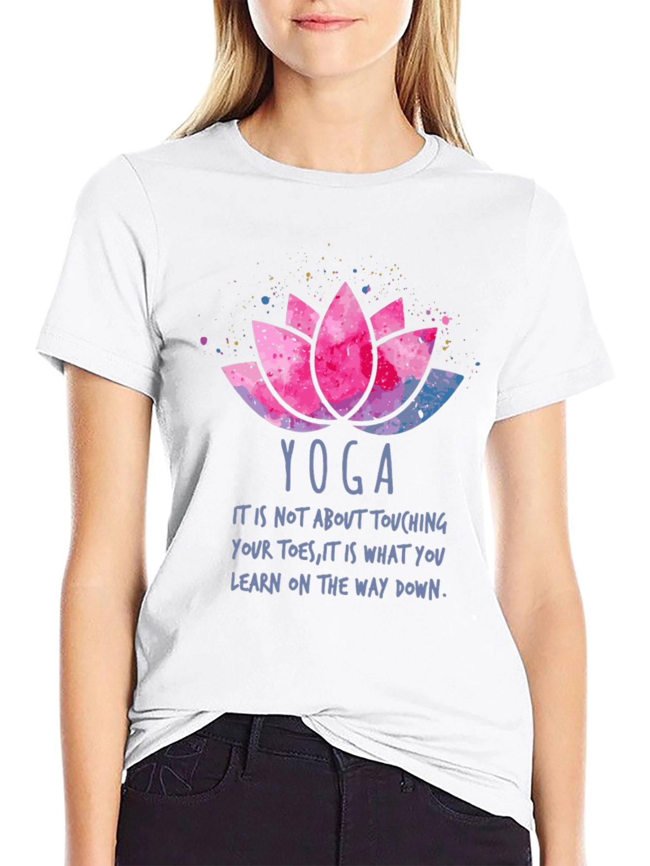 Yoga Lotus T-Shirt - Learn On The Way Down