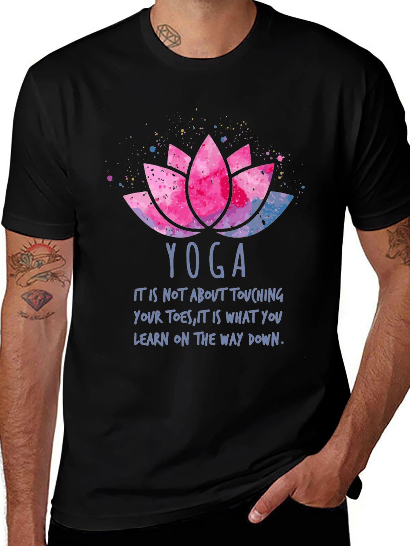 Yoga Lotus T-Shirt - Learn On The Way Down