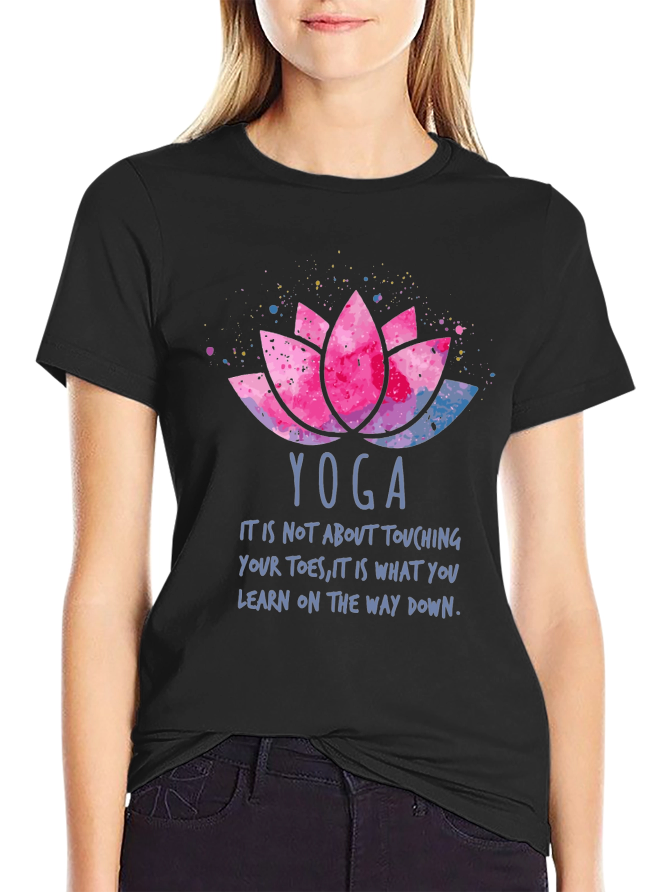 Yoga Lotus T-Shirt - Learn On The Way Down