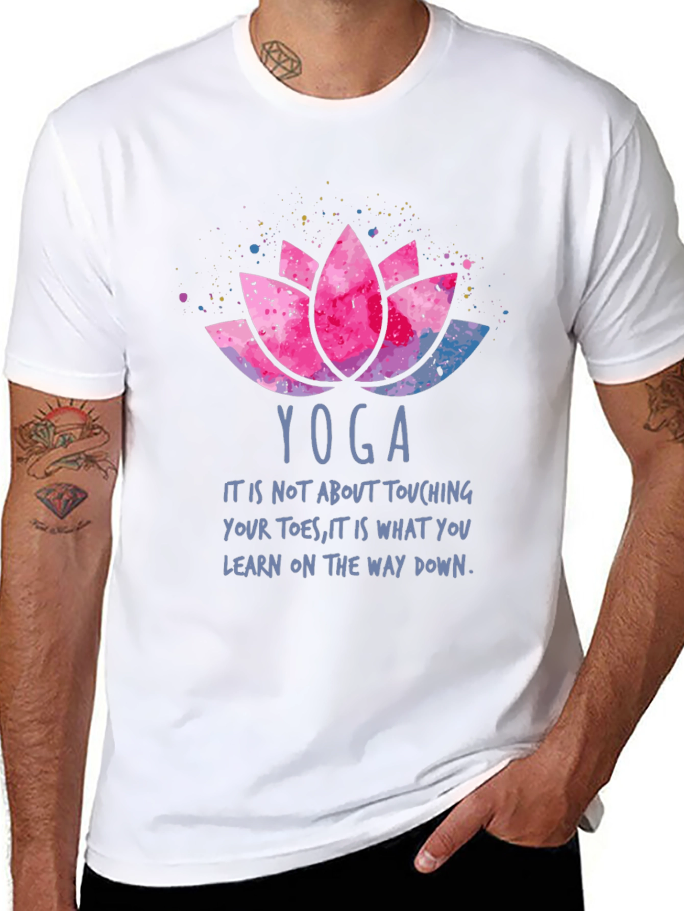 Yoga Lotus T-Shirt - Learn On The Way Down