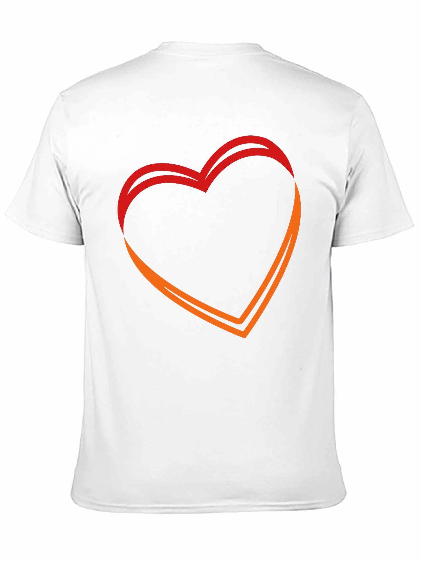 Heart Outline Graphic Black T-Shirt