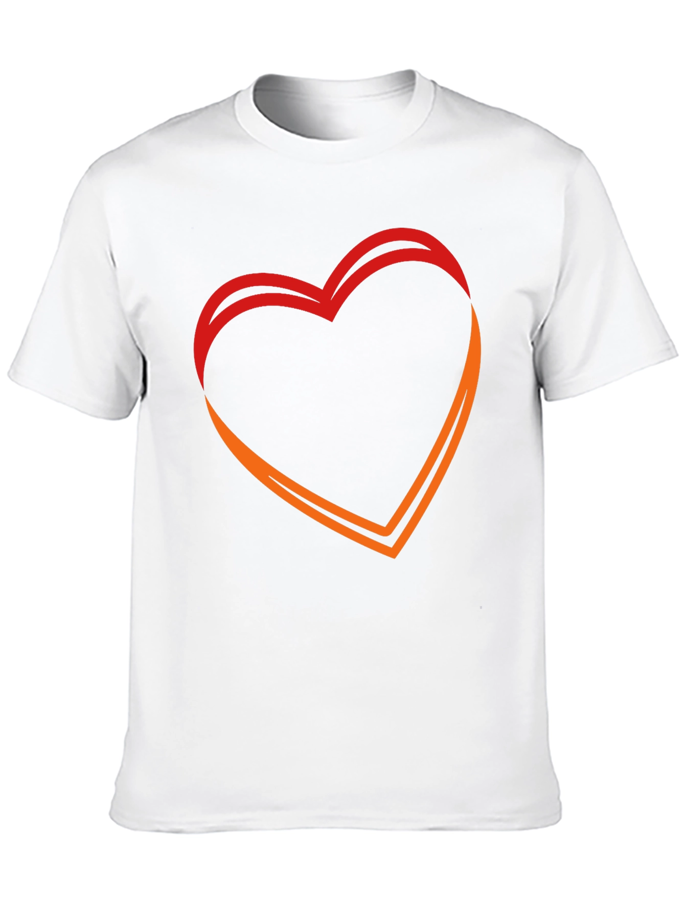 Heart Outline Graphic Black T-Shirt
