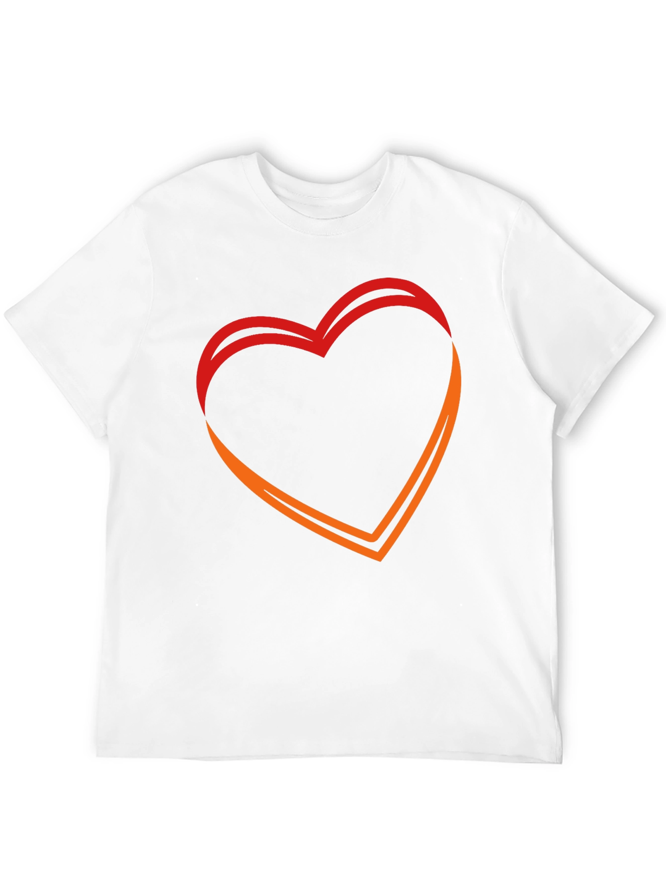 Heart Outline Graphic Black T-Shirt