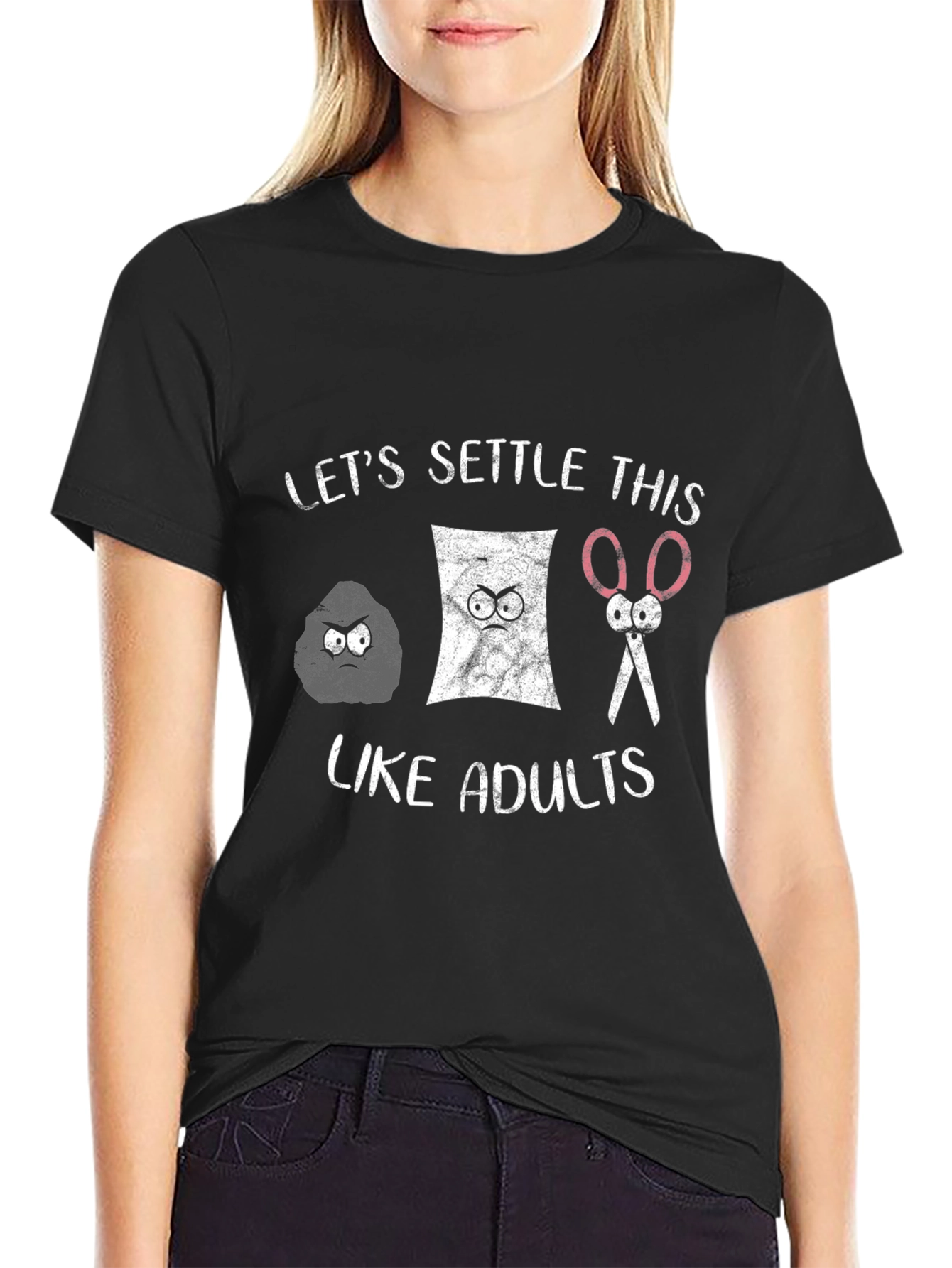 Rock Paper Scissors Adult Settle T-Shirt