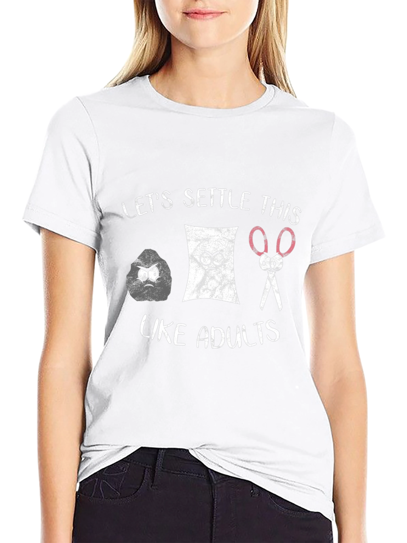 Rock Paper Scissors Adult Settle T-Shirt