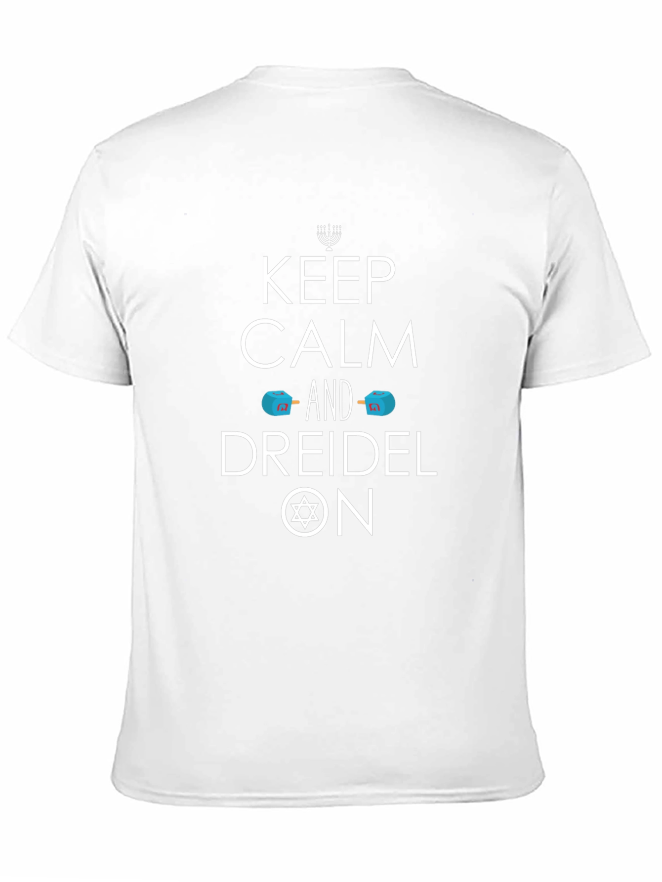 Keep Calm and Dreidel On Black T-Shirt