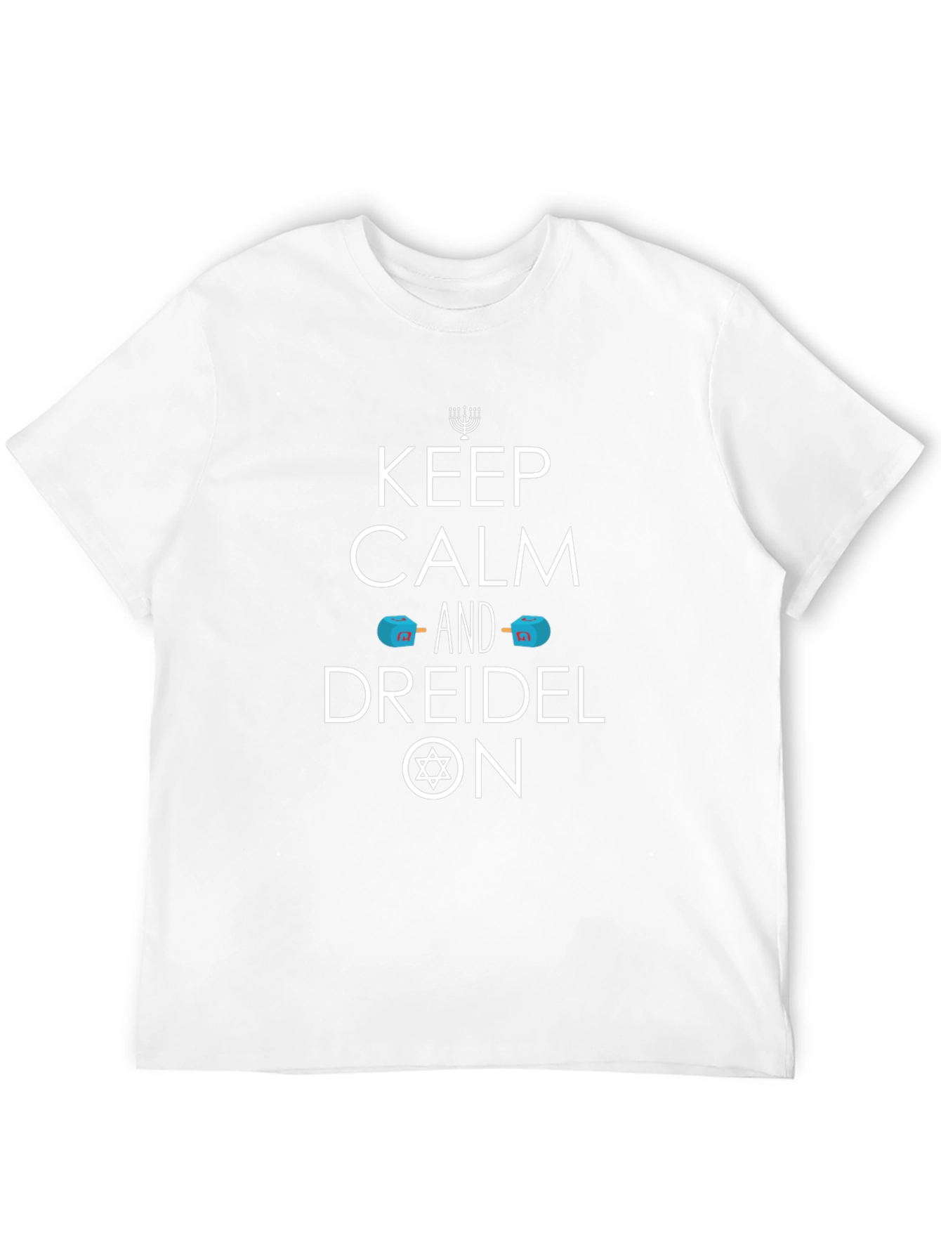 Keep Calm and Dreidel On Black T-Shirt